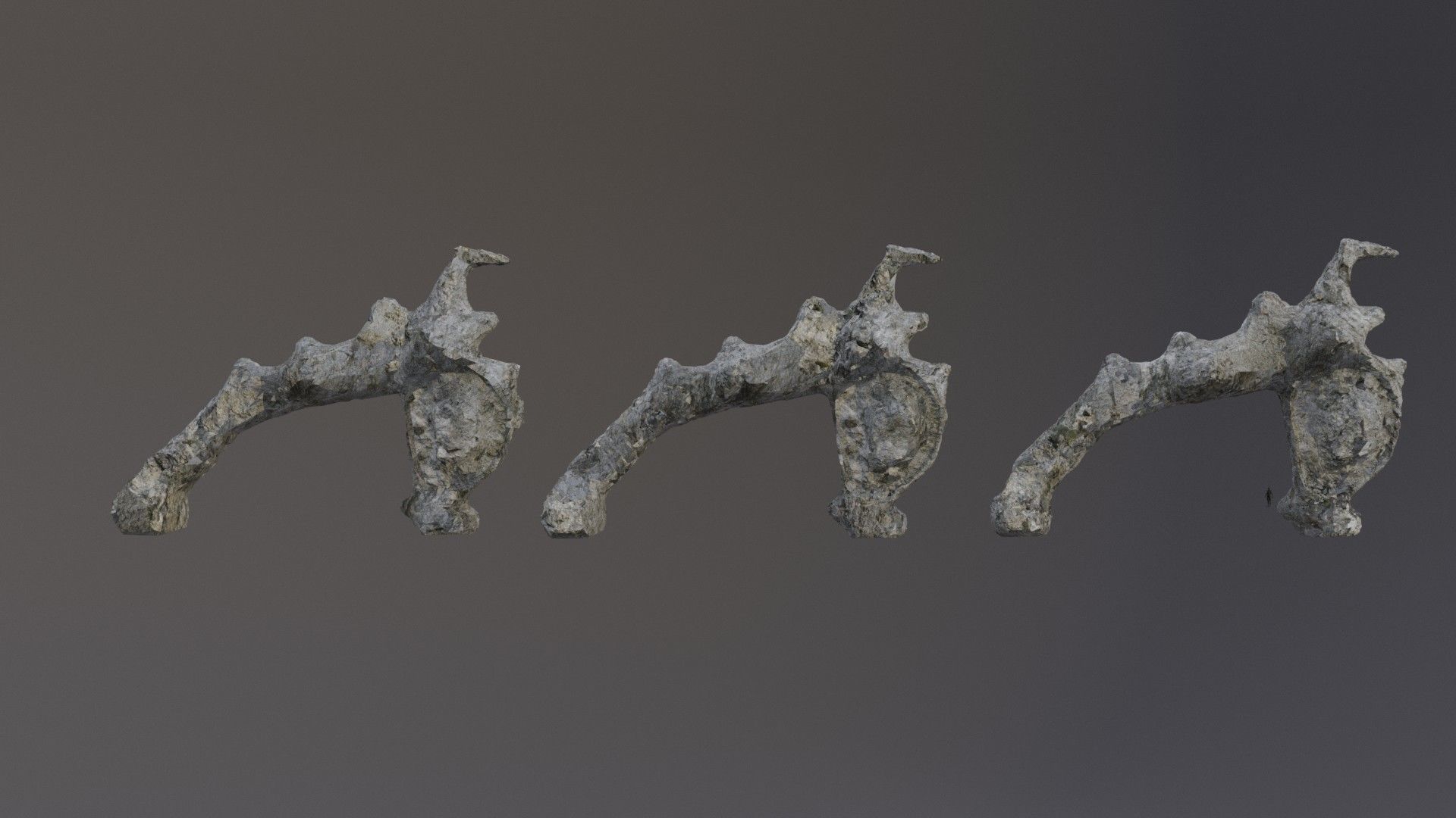 Low Poly Cliff Rock Set For Games Low-poly 3D model_28