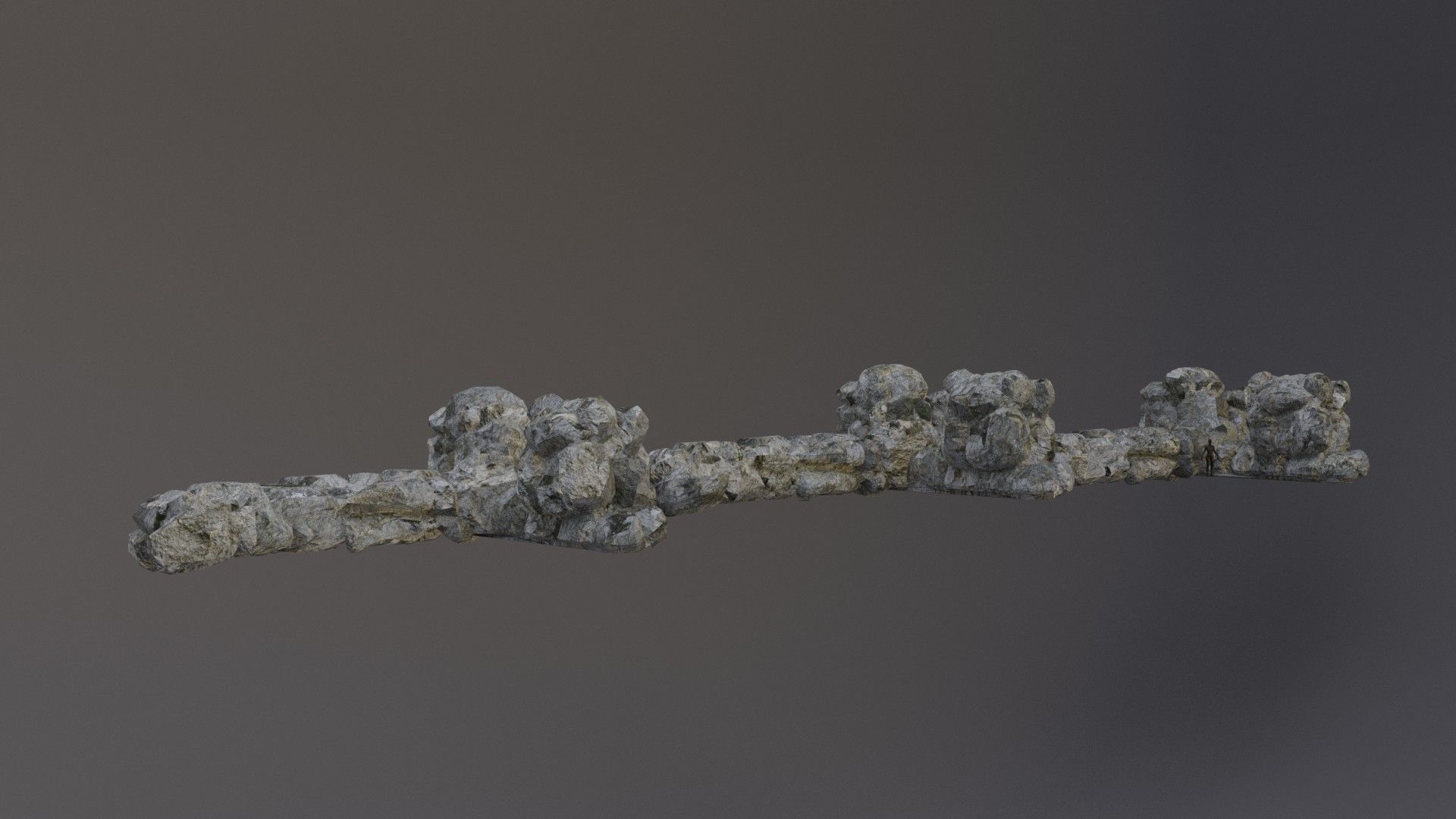 Low Poly Cliff Rock Set For Games Low-poly 3D model_17