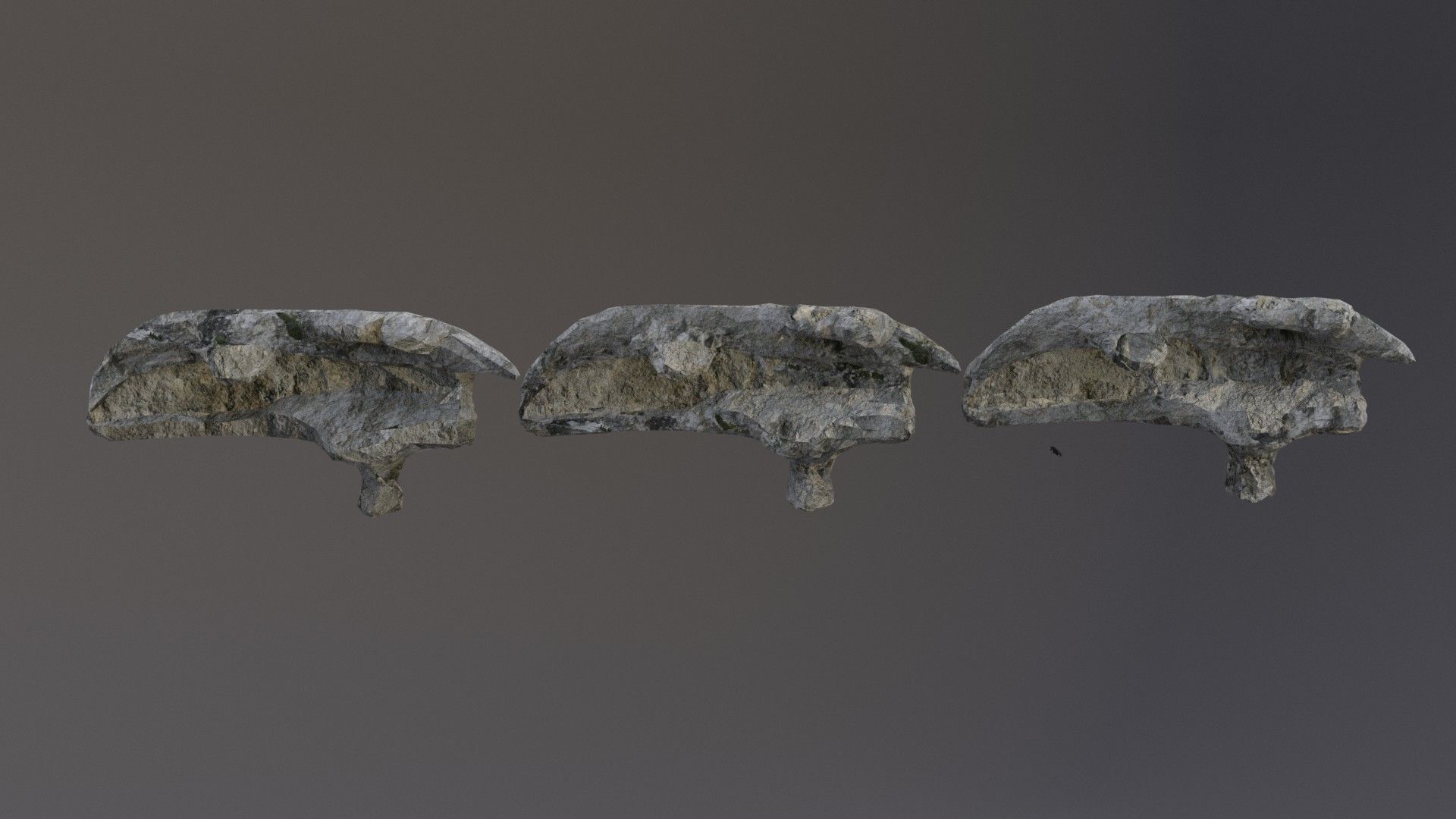 Low Poly Cliff Rock Set For Games Low-poly 3D model_21