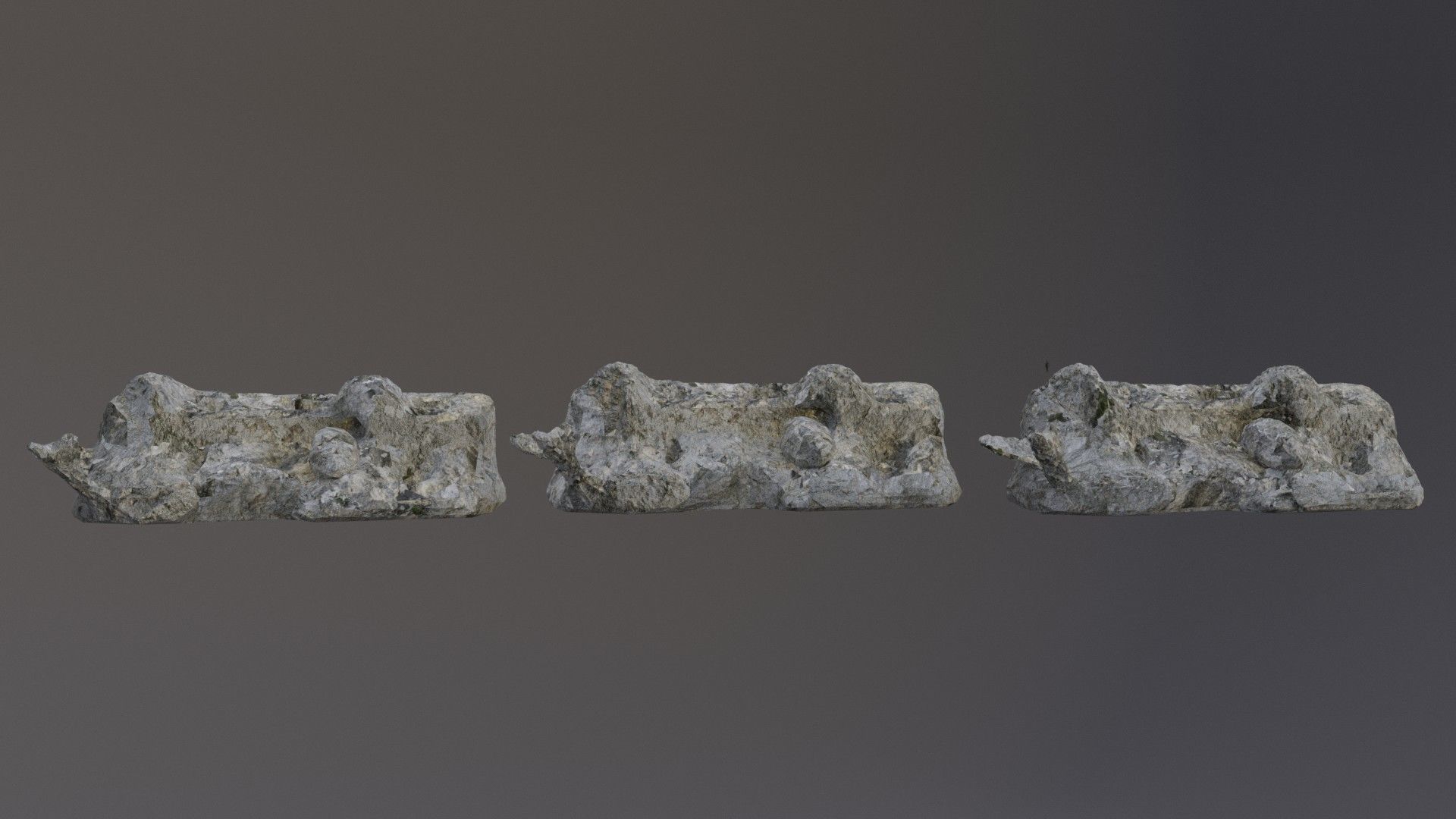 Low Poly Cliff Rock Set For Games Low-poly 3D model_13