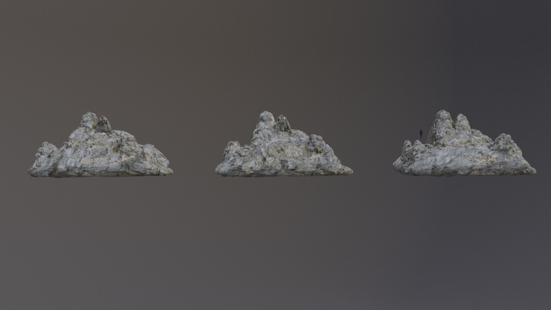 Low Poly Cliff Rock Set For Games Low-poly 3D model_43