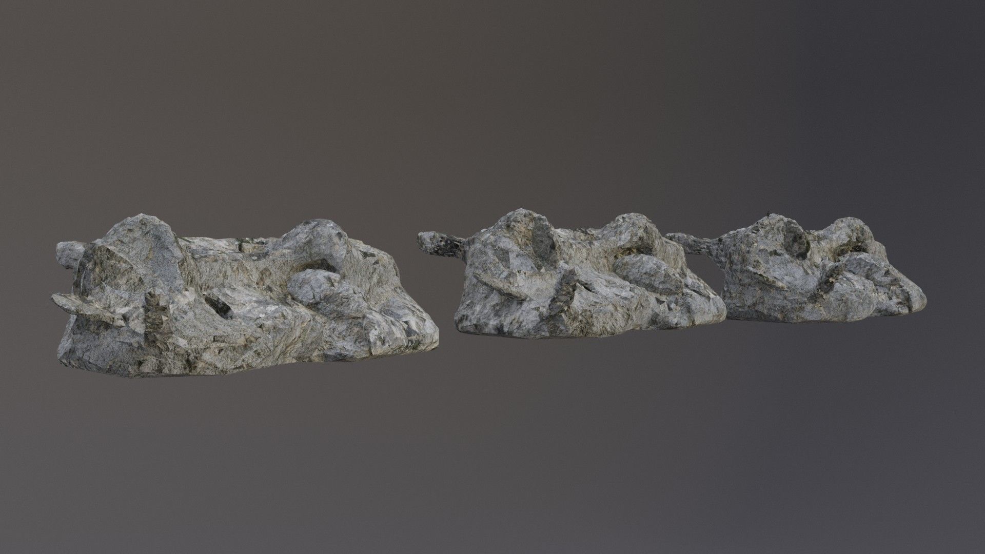 Low Poly Cliff Rock Set For Games Low-poly 3D model_14