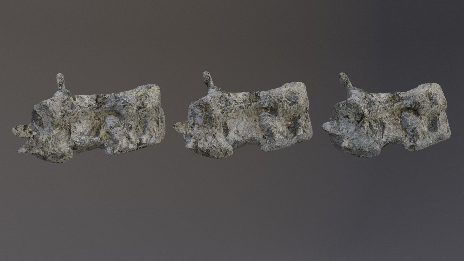 Low Poly Cliff Rock Set For Games Low-poly 3D model_15