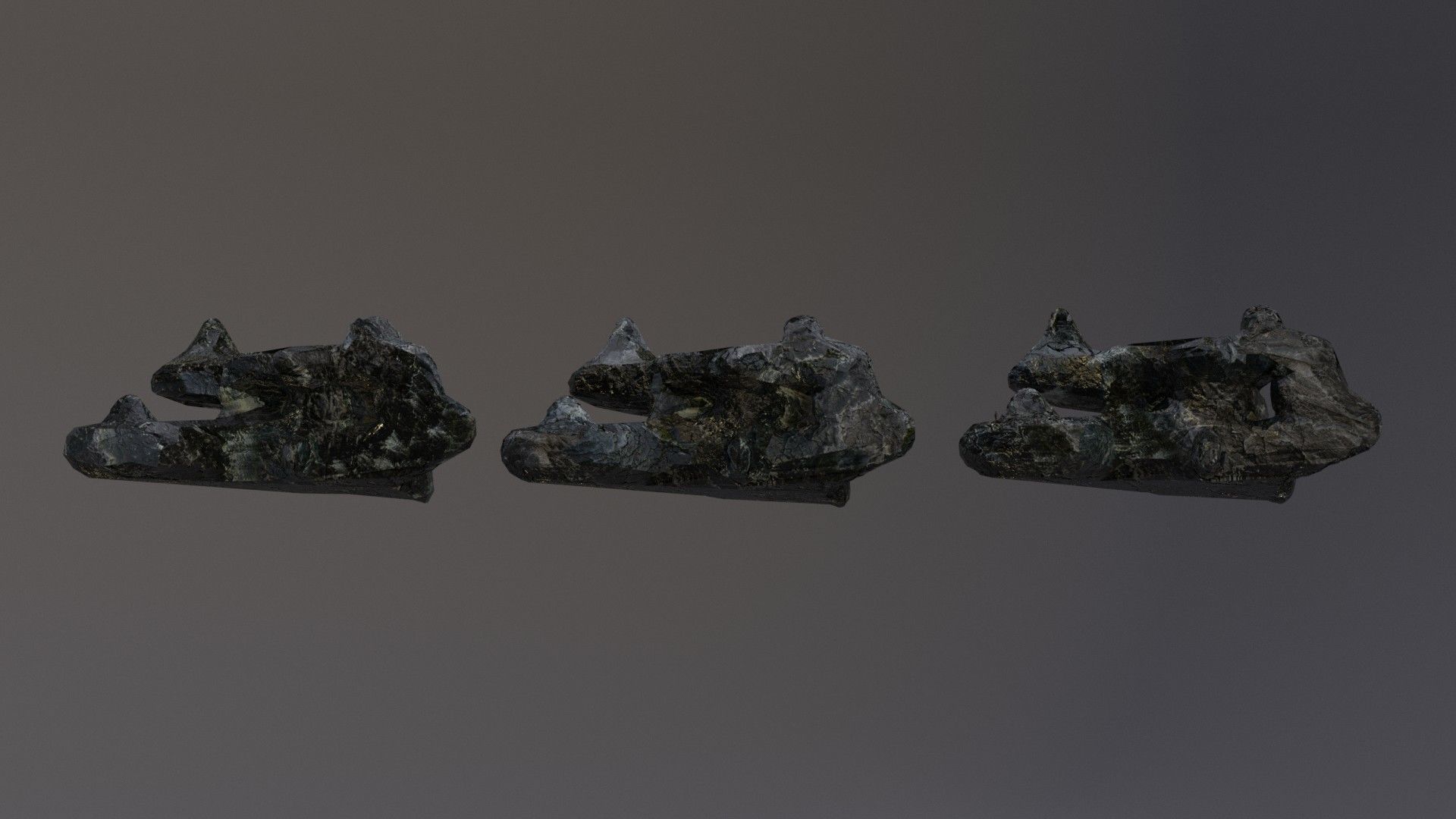 Low Poly Cliff Rock Set For Games  Low-poly 3D model_31