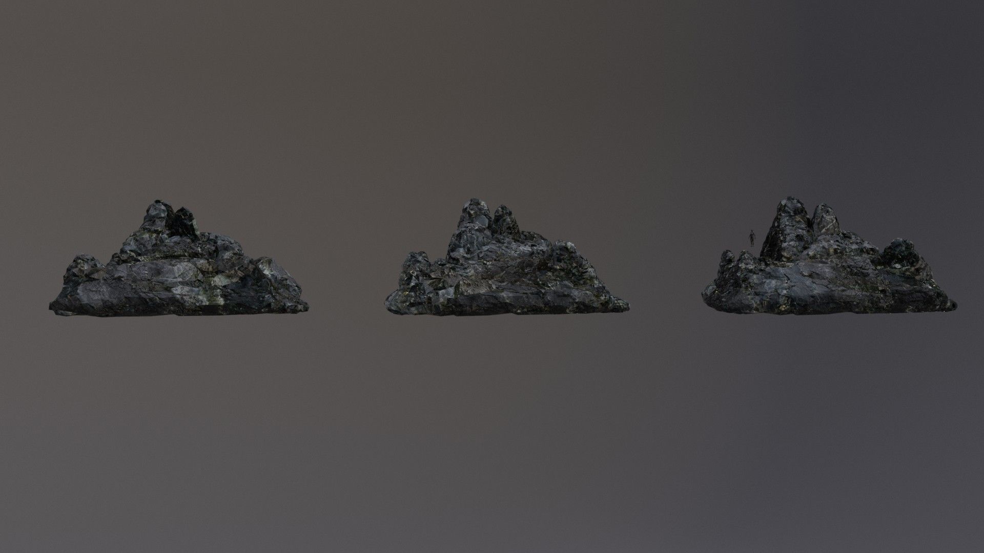 Low Poly Cliff Rock Set For Games  Low-poly 3D model_43