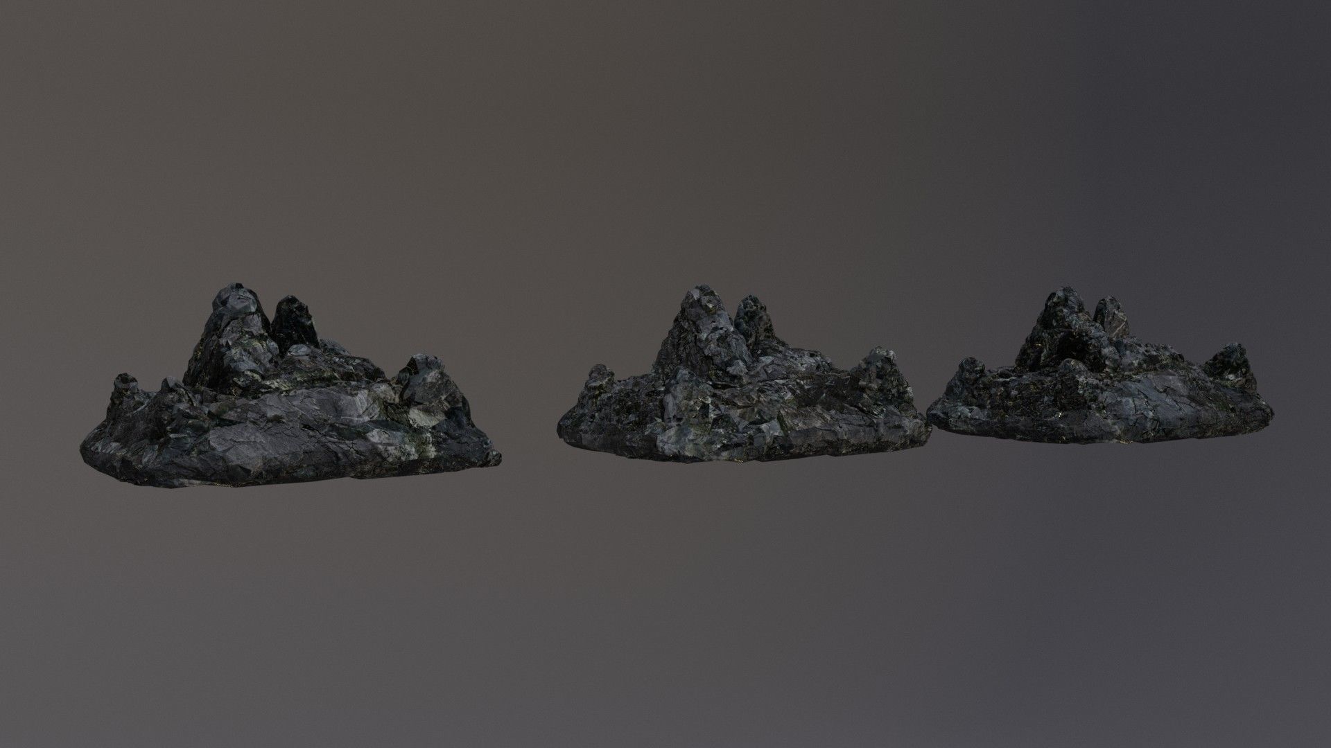 Low Poly Cliff Rock Set For Games  Low-poly 3D model_44
