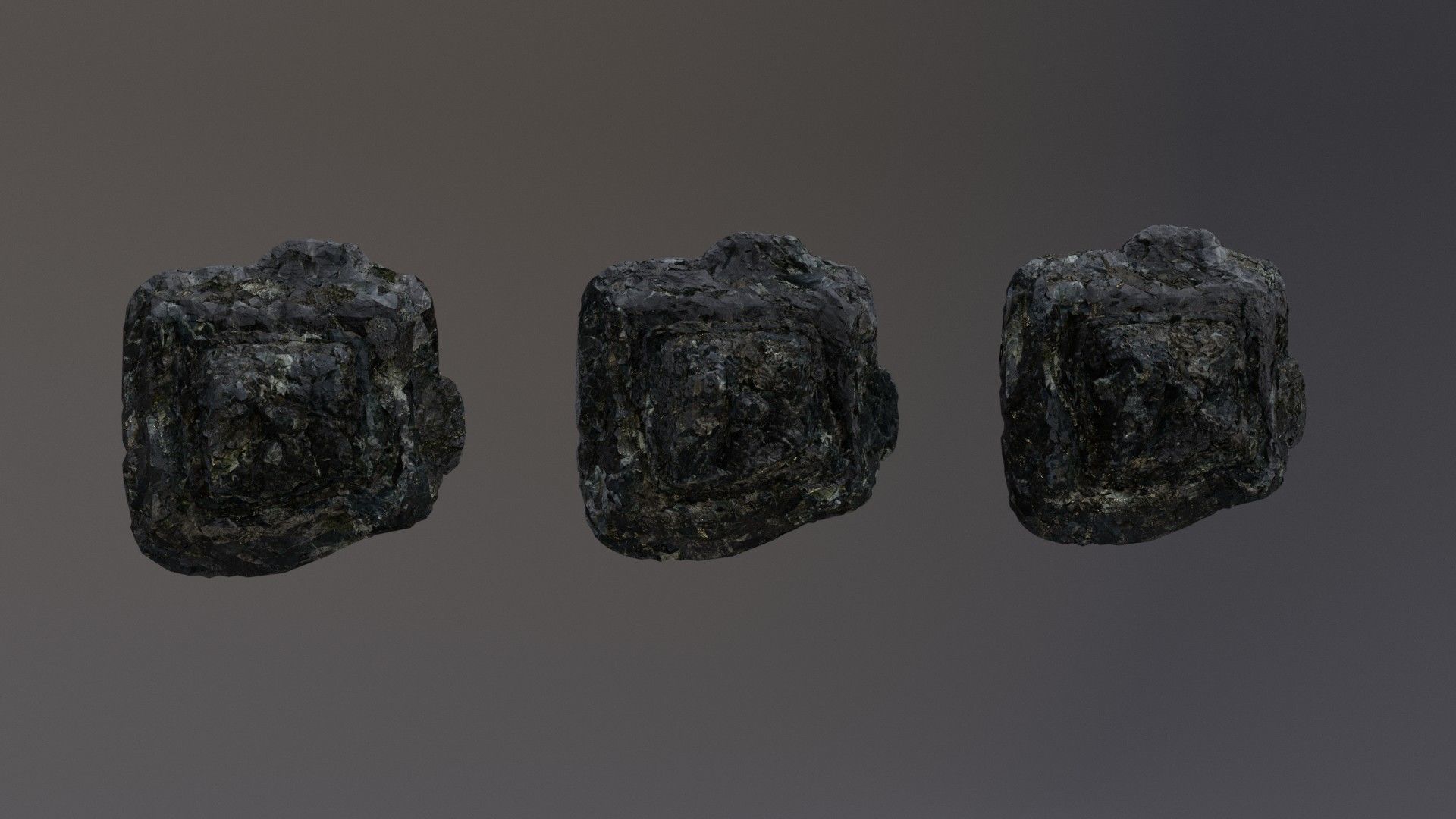 Low Poly Cliff Rock Set For Games  Low-poly 3D model_45