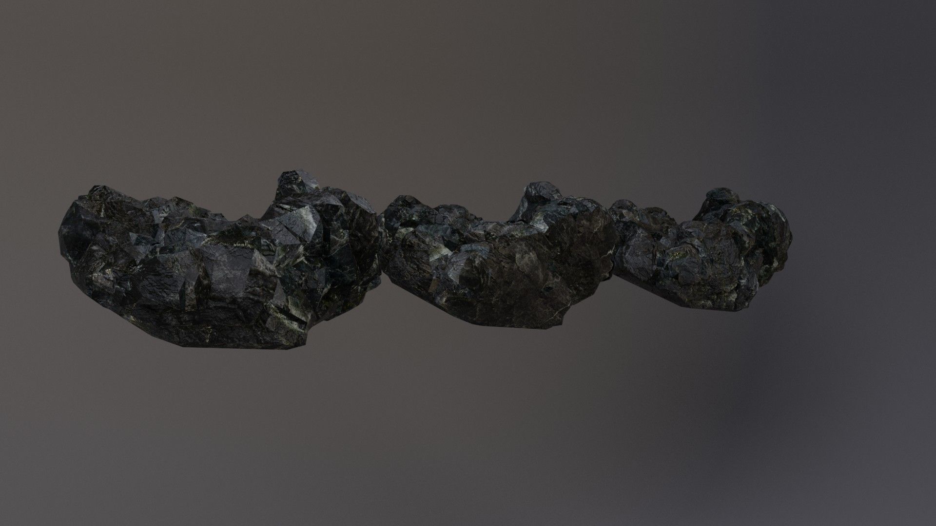 Low Poly Cliff Rock Set For Games  Low-poly 3D model_8