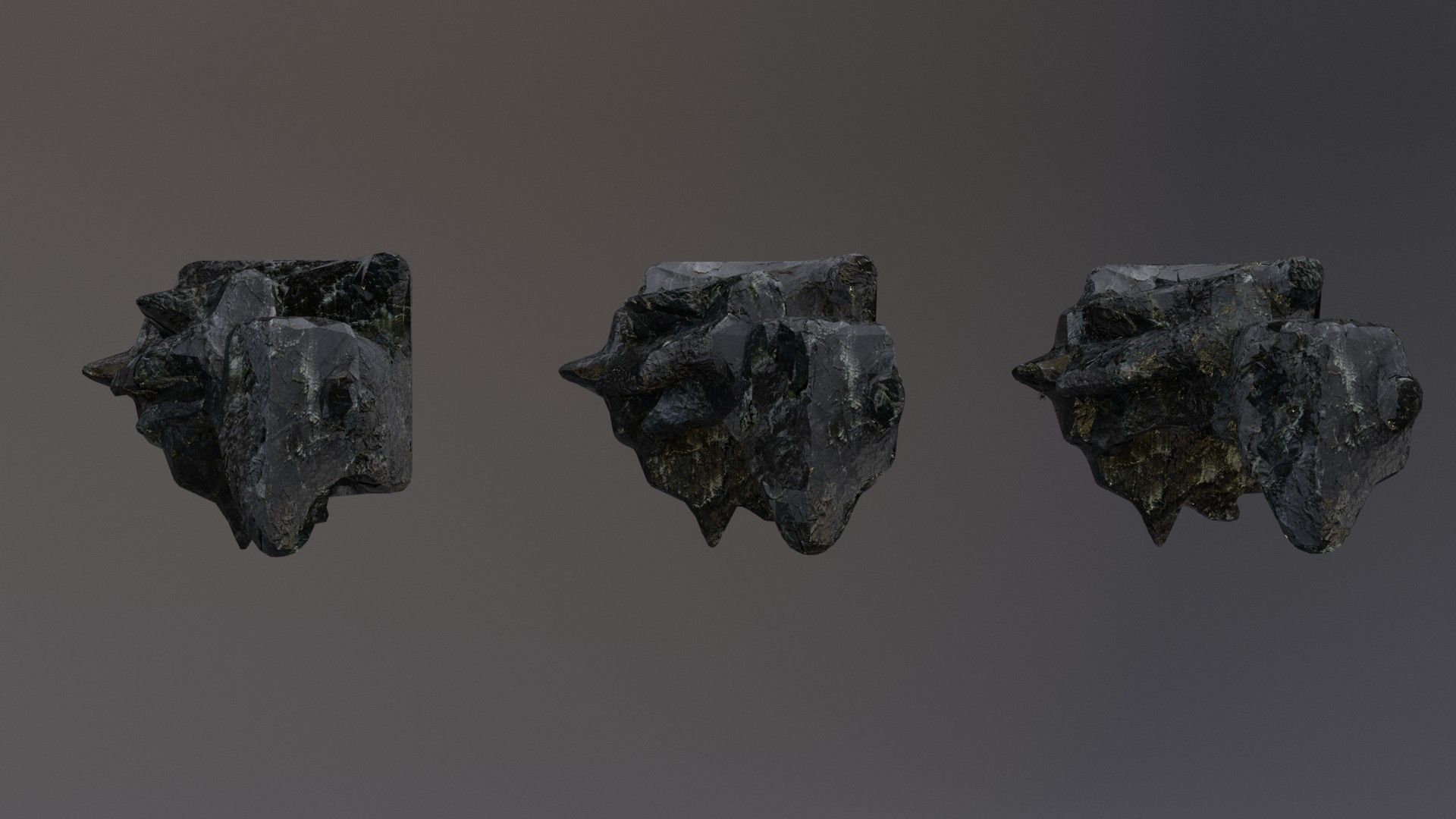Low Poly Cliff Rock Set For Games  Low-poly 3D model_27