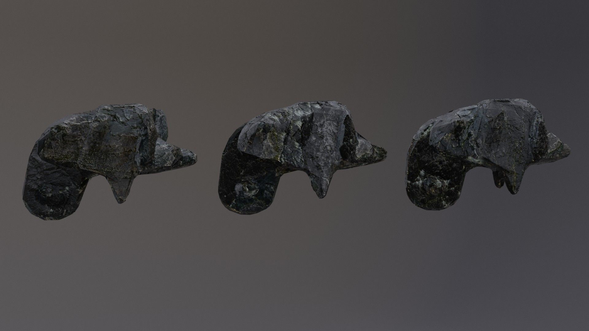 Low Poly Cliff Rock Set For Games  Low-poly 3D model_33