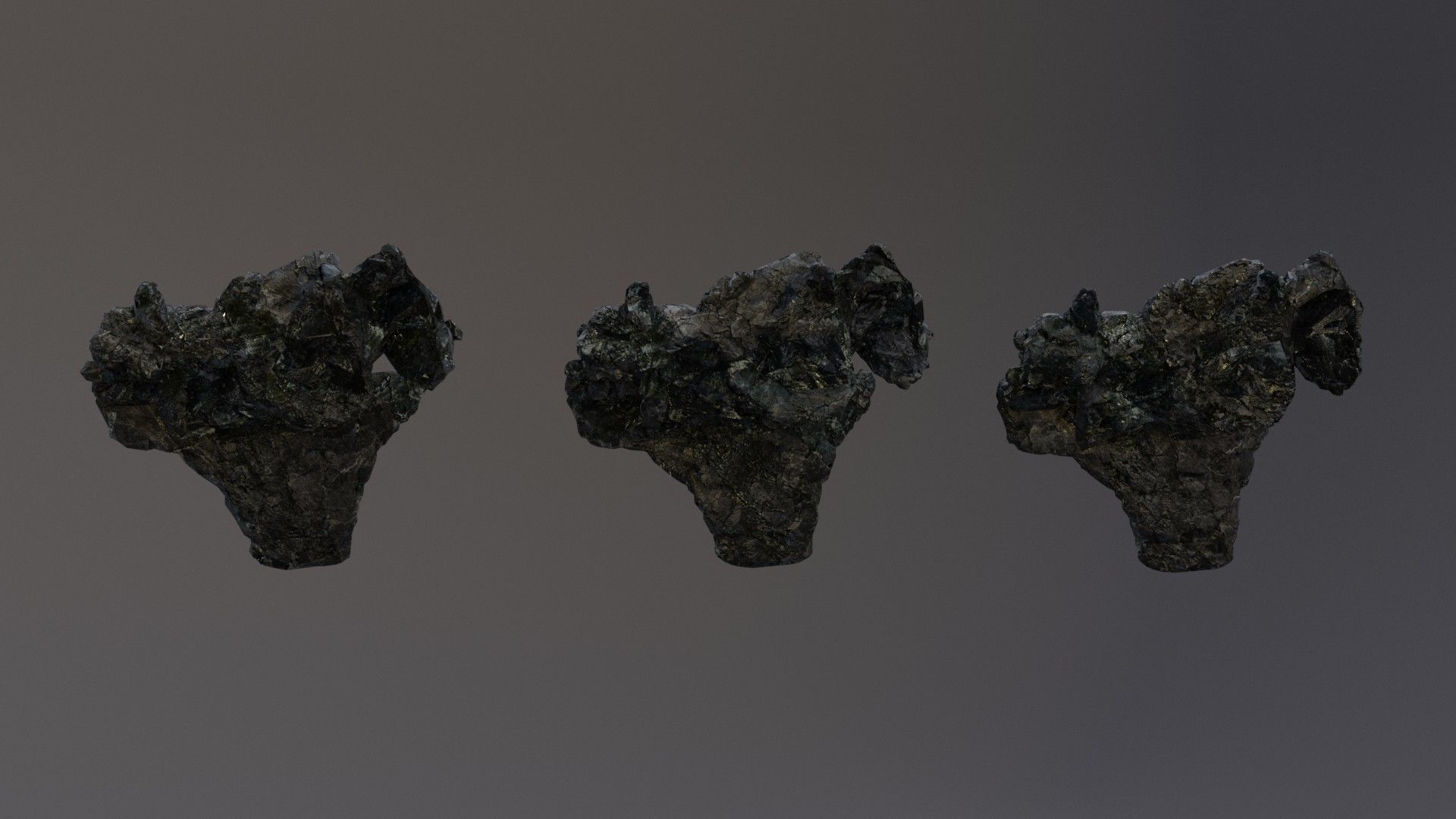 Low Poly Cliff Rock Set For Games  Low-poly 3D model_36