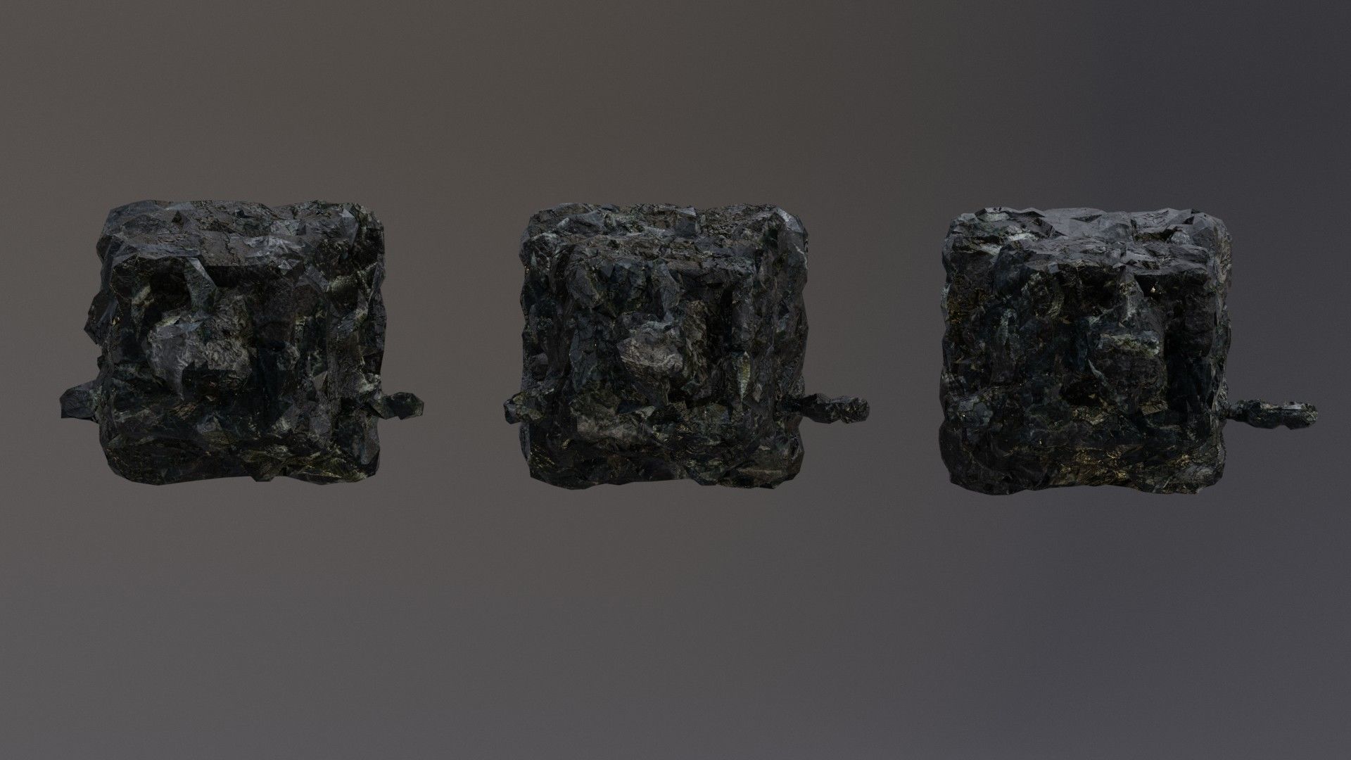 Low Poly Cliff Rock Set For Games  Low-poly 3D model_42