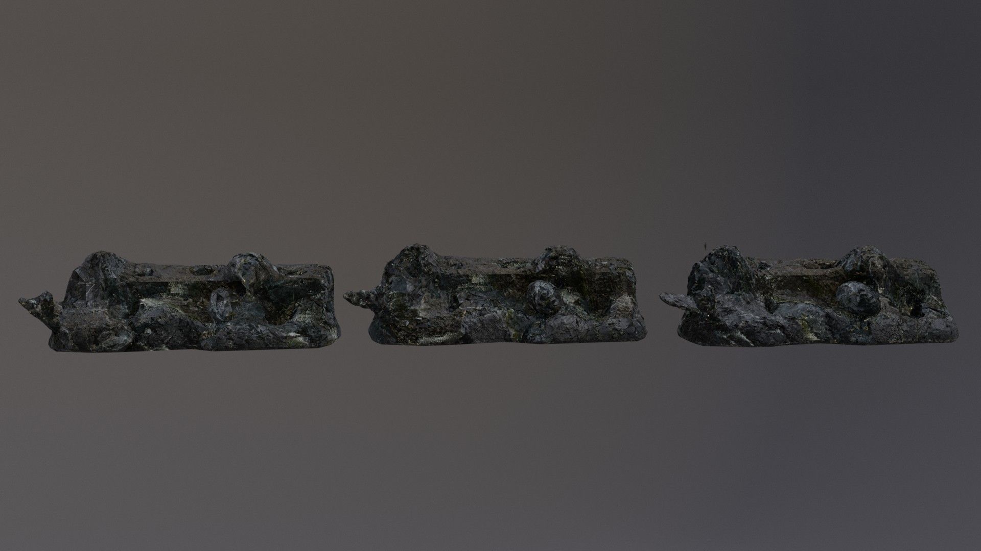 Low Poly Cliff Rock Set For Games  Low-poly 3D model_13