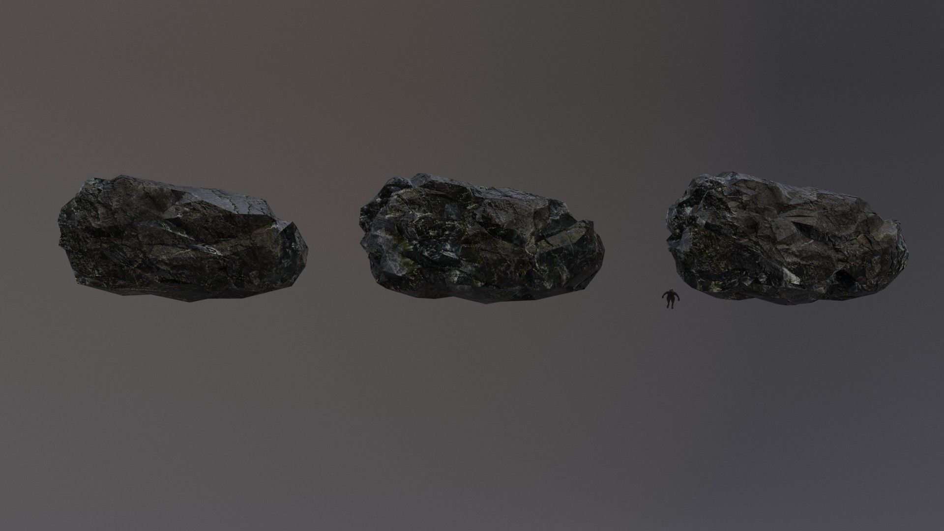 Low Poly Cliff Rock Set For Games  Low-poly 3D model_6