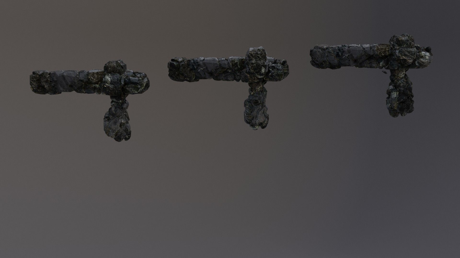 Low Poly Cliff Rock Set For Games  Low-poly 3D model_18