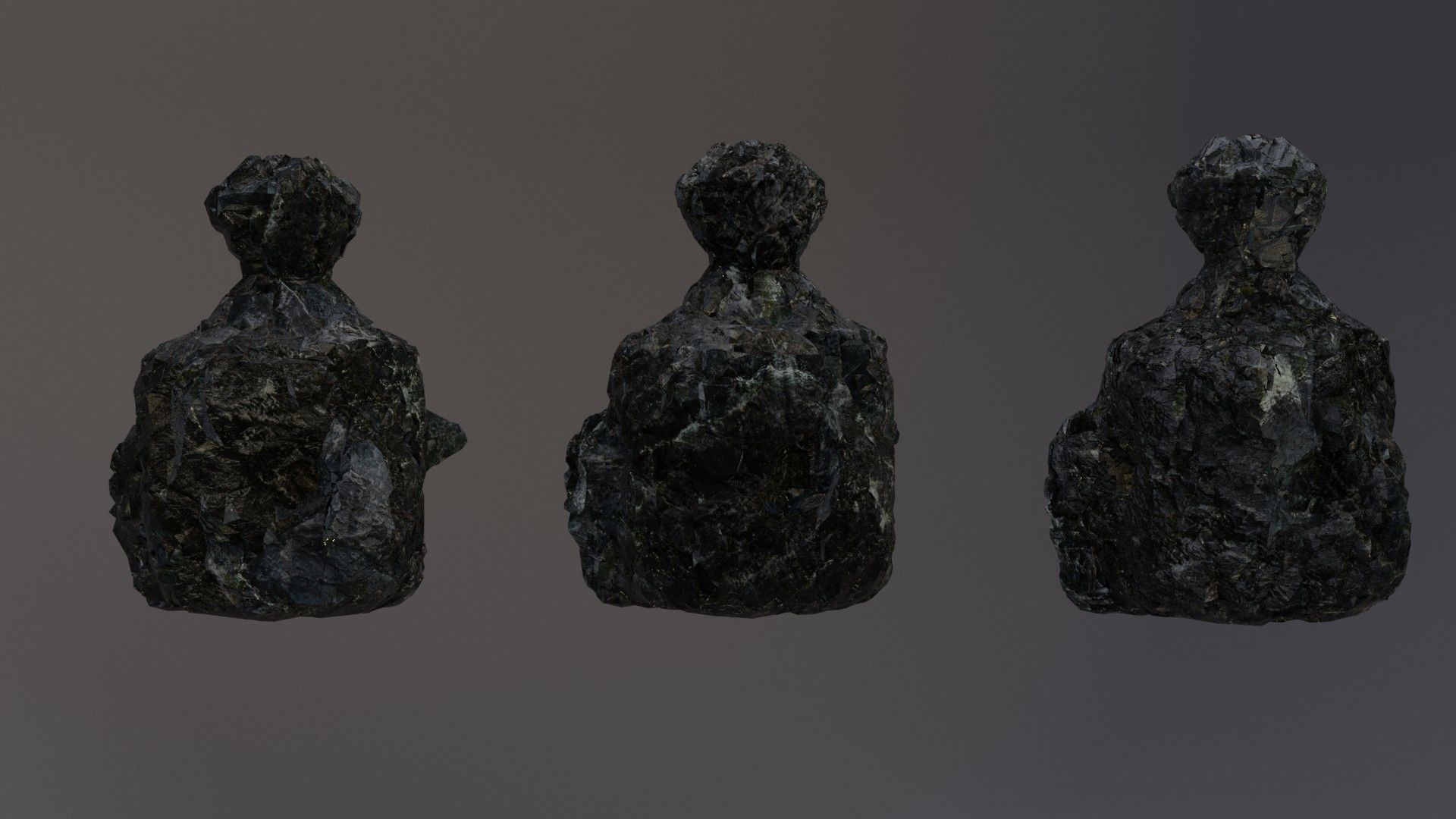 Low Poly Cliff Rock Set For Games  Low-poly 3D model_10