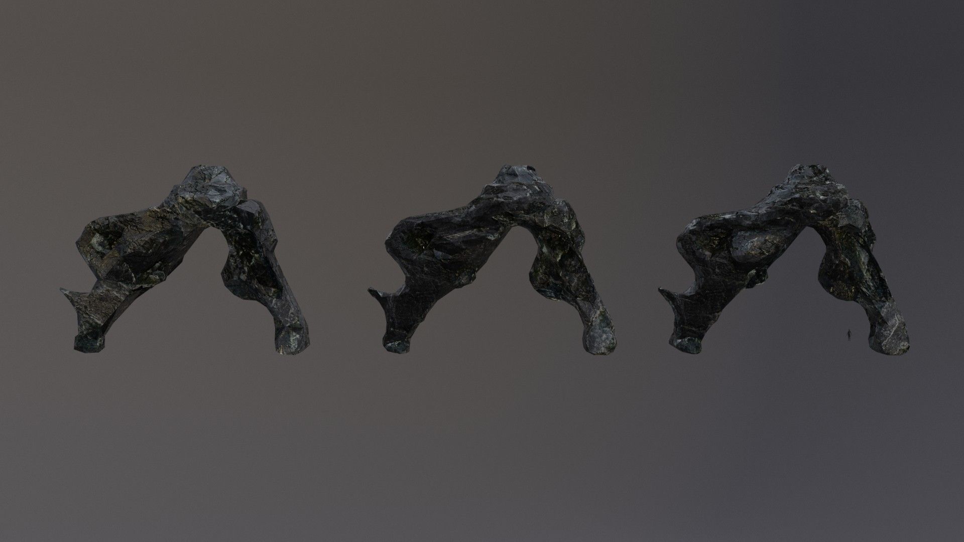 Low Poly Cliff Rock Set For Games  Low-poly 3D model_22