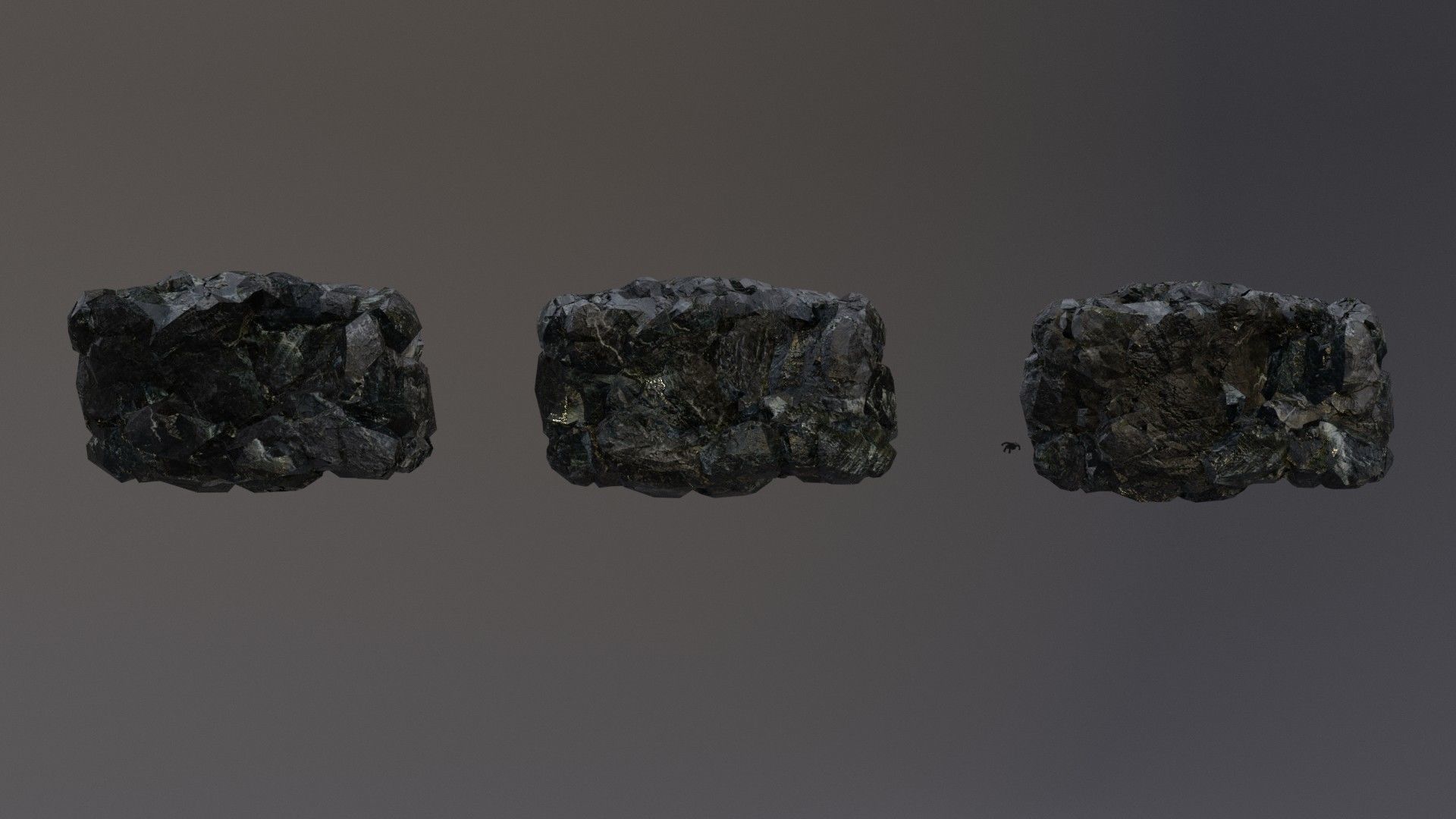 Low Poly Cliff Rock Set For Games  Low-poly 3D model_9