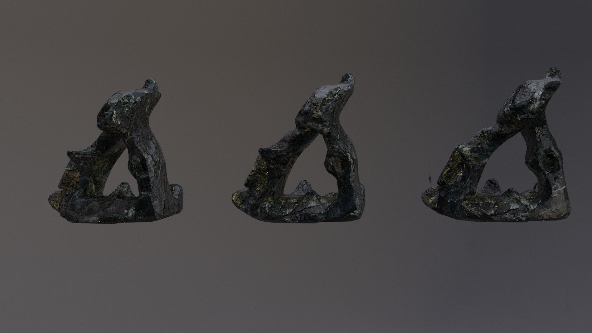 Low Poly Cliff Rock Set For Games  Low-poly 3D model_25