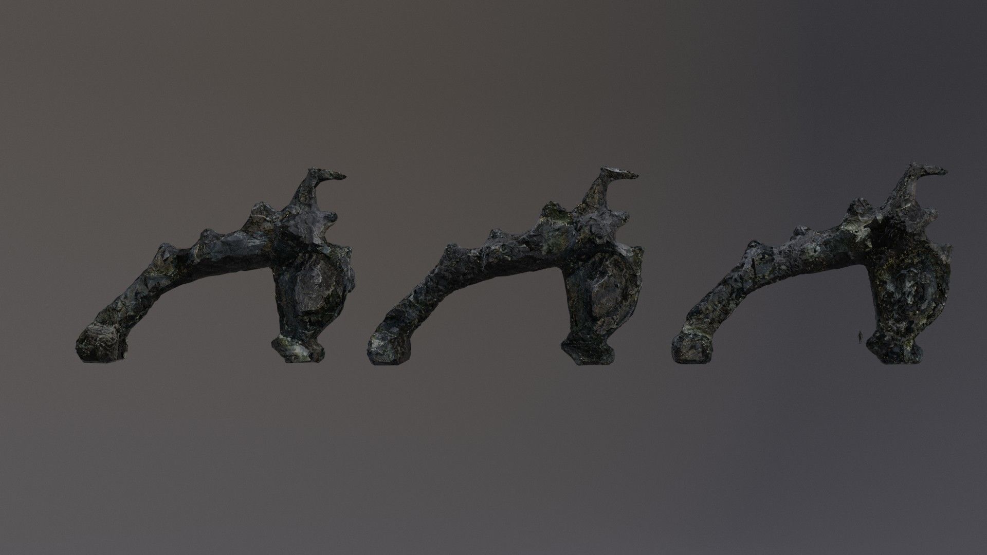 Low Poly Cliff Rock Set For Games  Low-poly 3D model_28