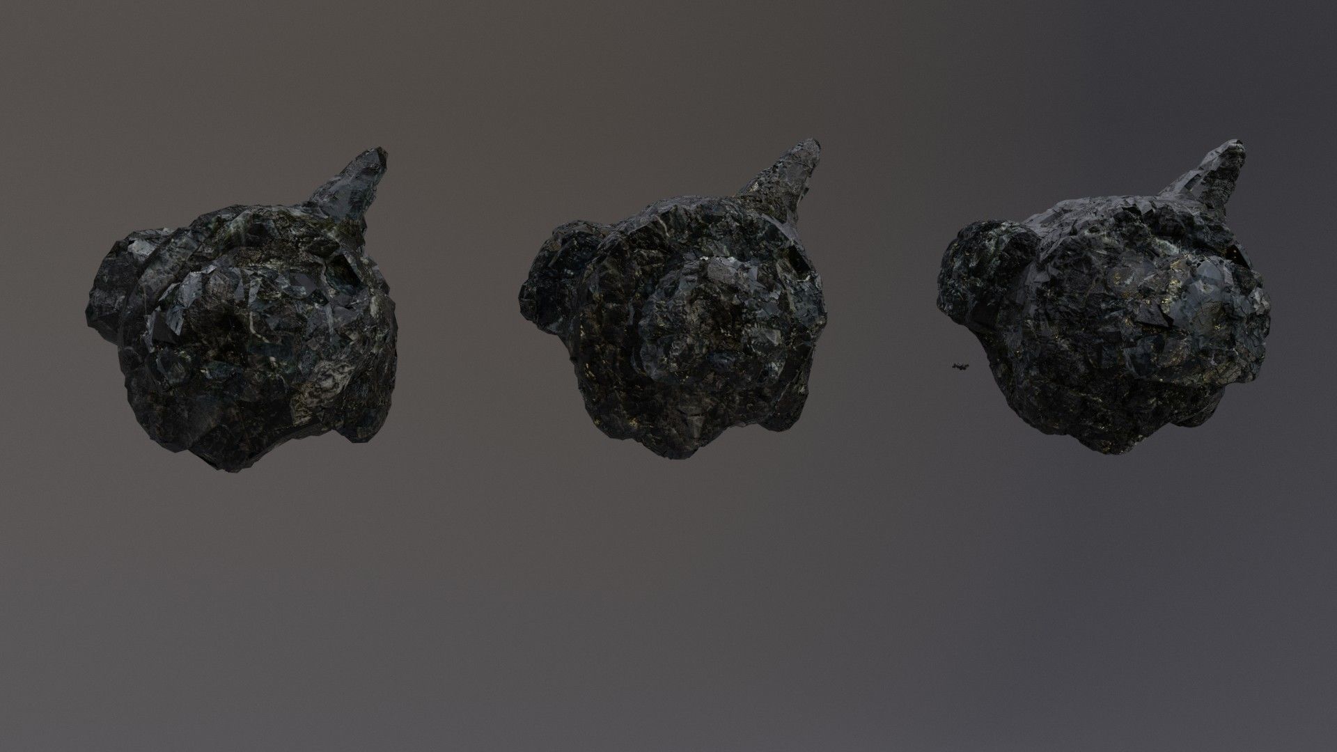 Low Poly Cliff Rock Set For Games  Low-poly 3D model_12