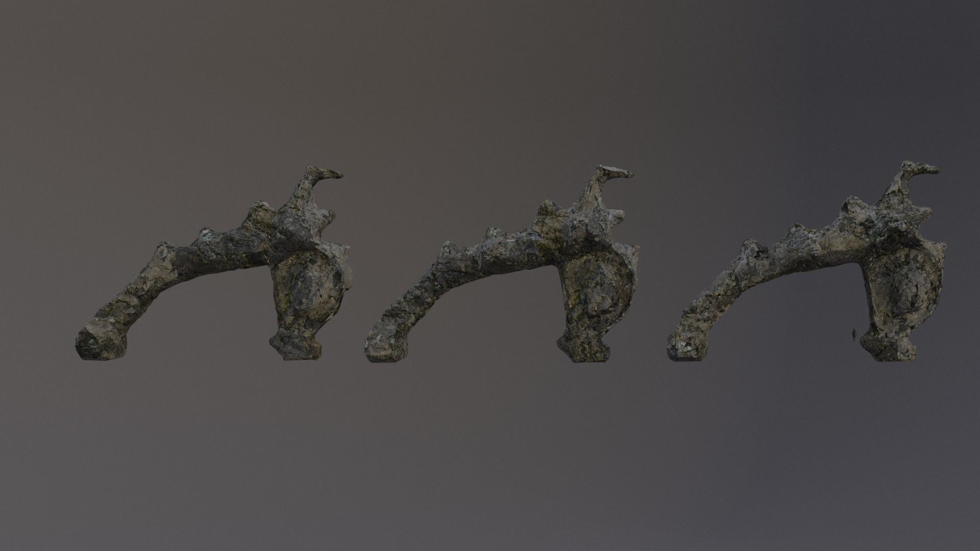 Low Poly Cliff Rock Set For Games Low-poly 3D model_28