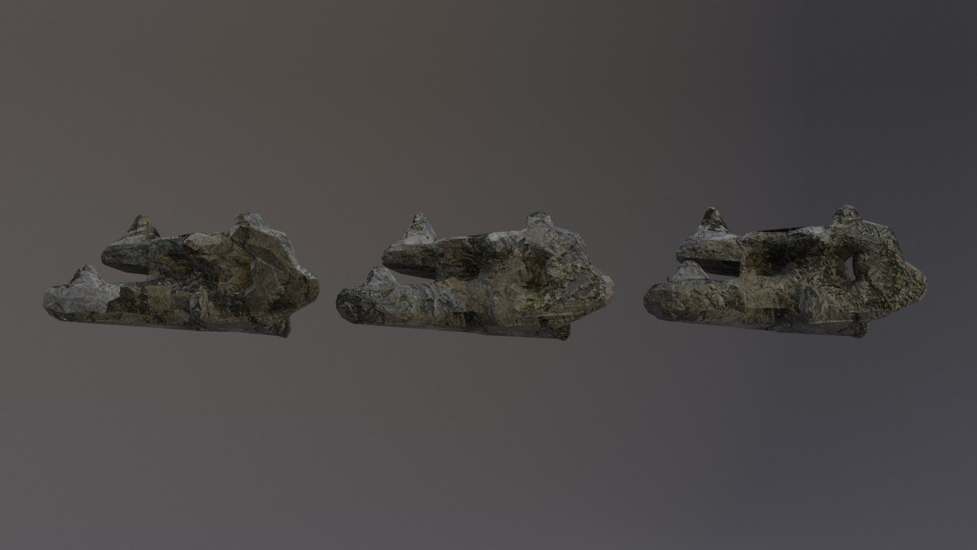 Low Poly Cliff Rock Set For Games Low-poly 3D model_31