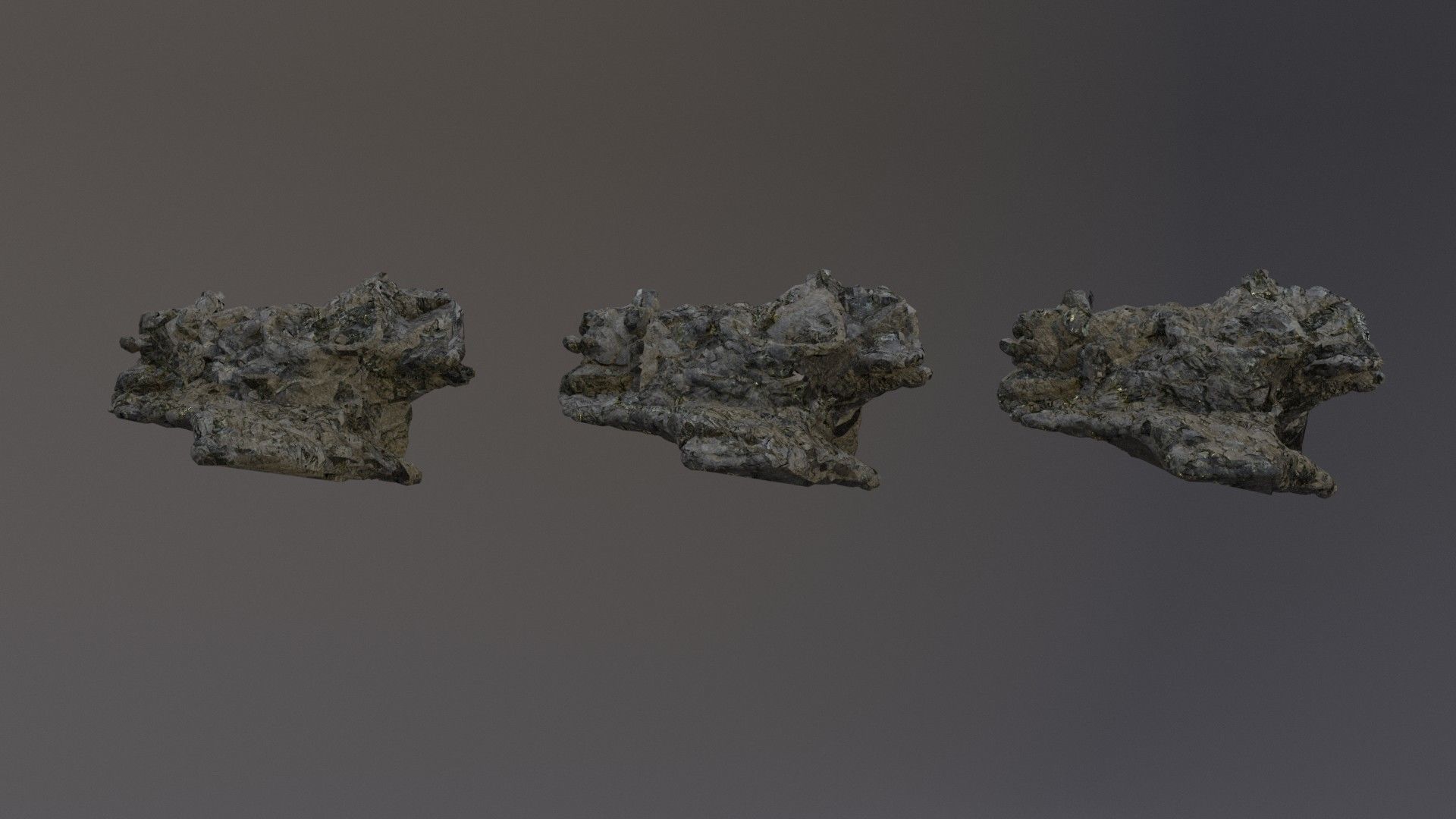 Low Poly Cliff Rock Set For Games Low-poly 3D model_34