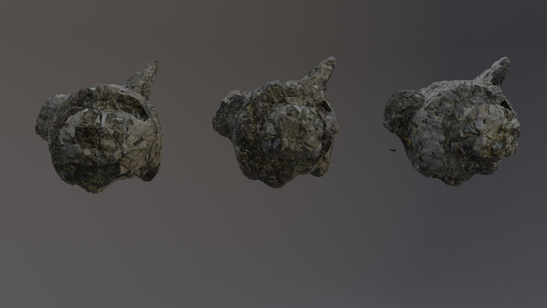 Low Poly Cliff Rock Set For Games Low-poly 3D model_12