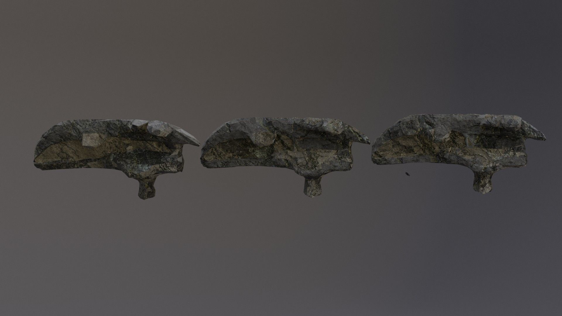 Low Poly Cliff Rock Set For Games Low-poly 3D model_21