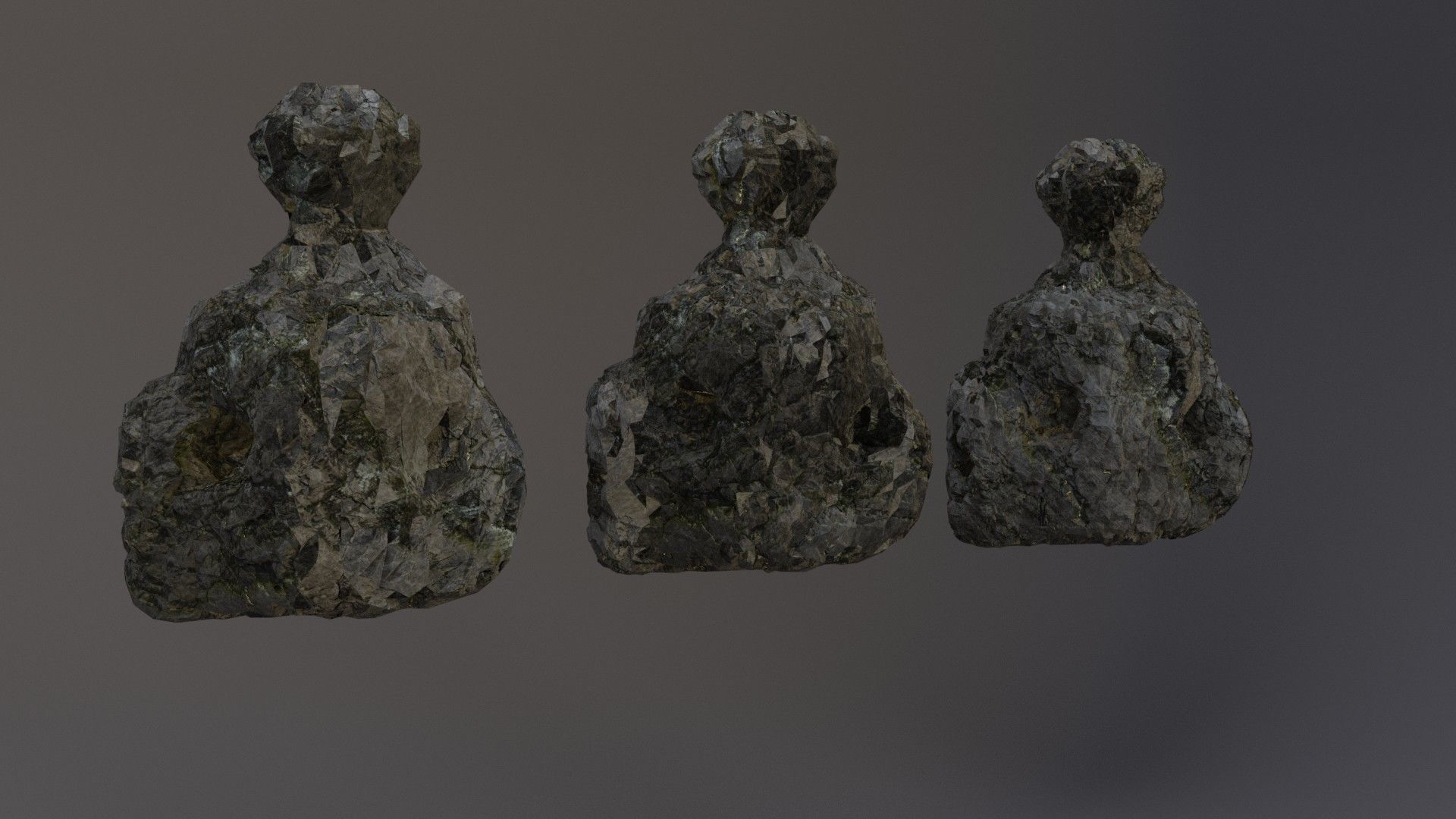 Low Poly Cliff Rock Set For Games Low-poly 3D model_11