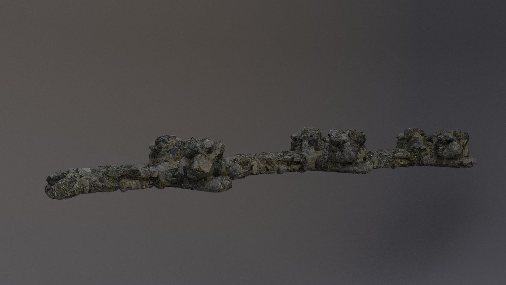 Low Poly Cliff Rock Set For Games Low-poly 3D model_17