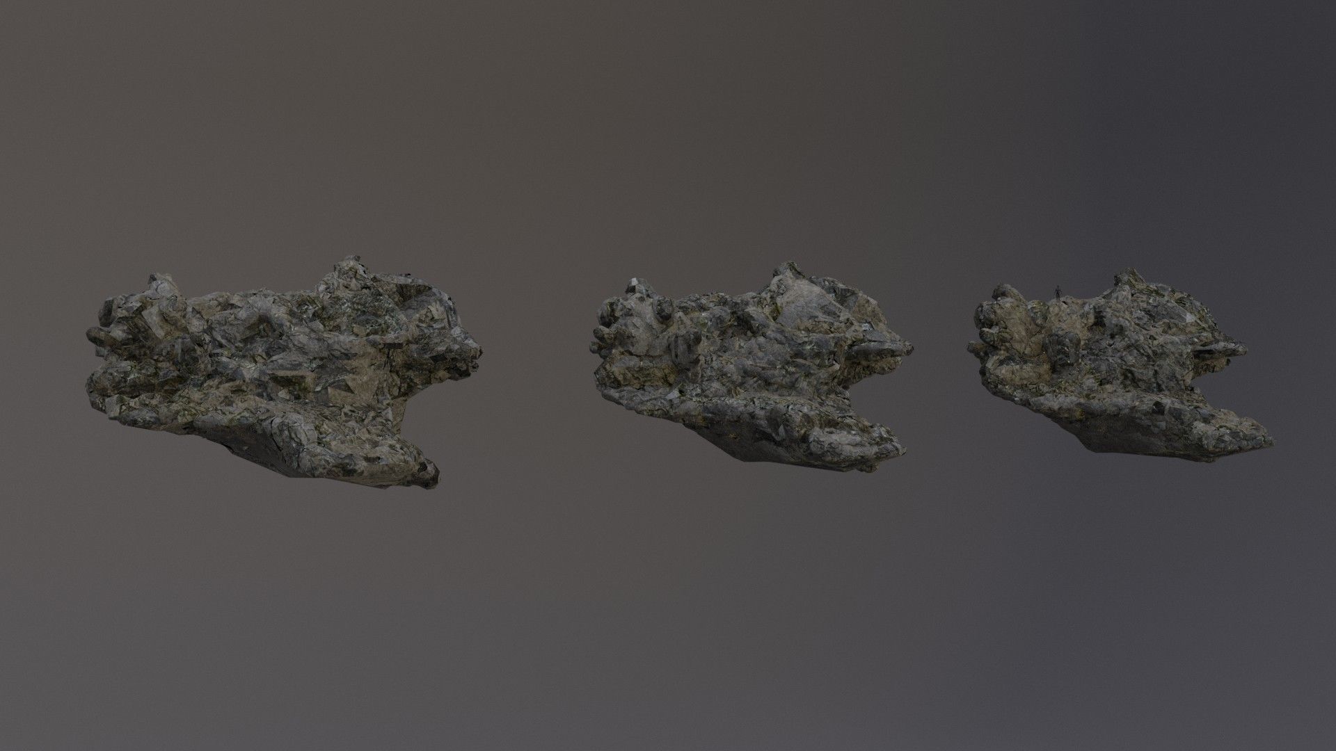 Low Poly Cliff Rock Set For Games Low-poly 3D model_35