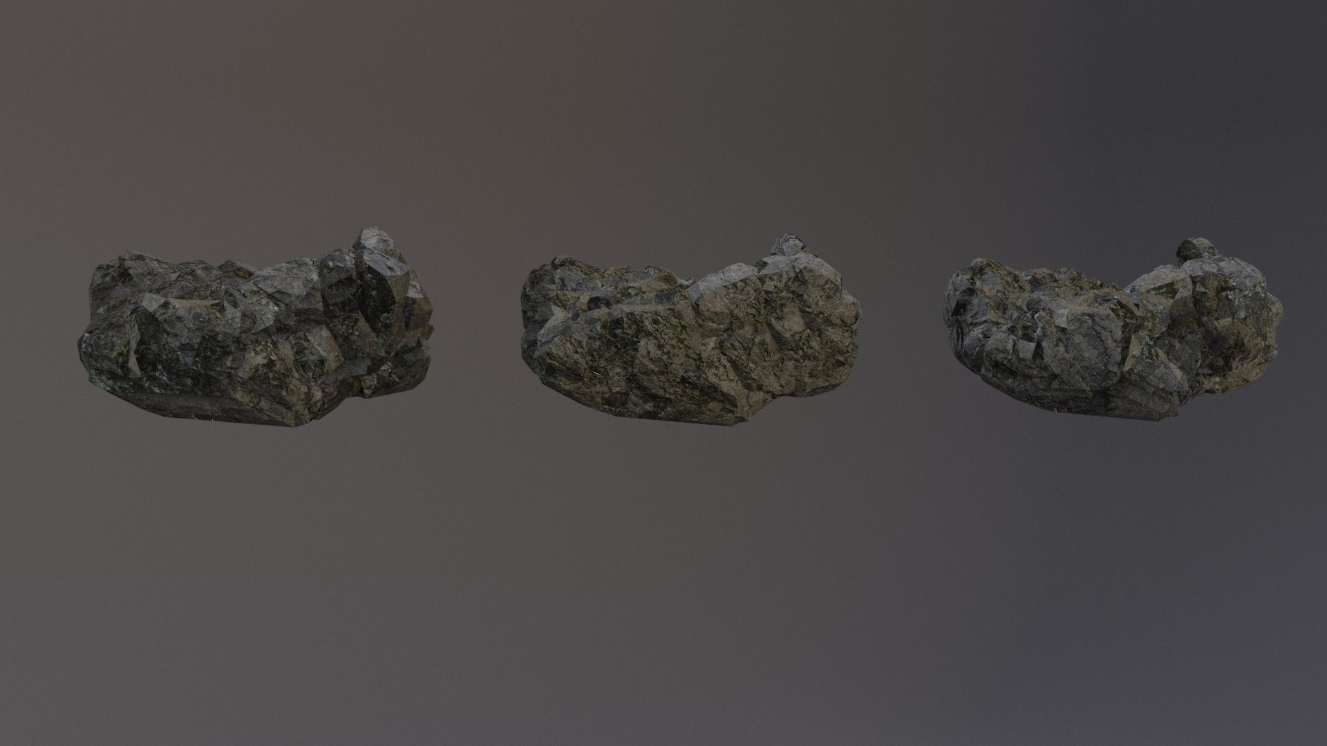 Low Poly Cliff Rock Set For Games Low-poly 3D model_7