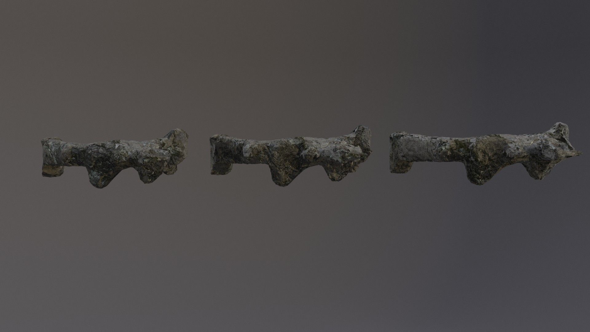 Low Poly Cliff Rock Set For Games Low-poly 3D model_30