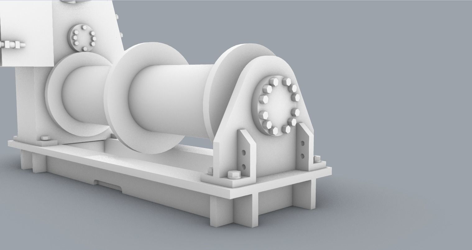 PM Hydraulic Winch 3D print model_4