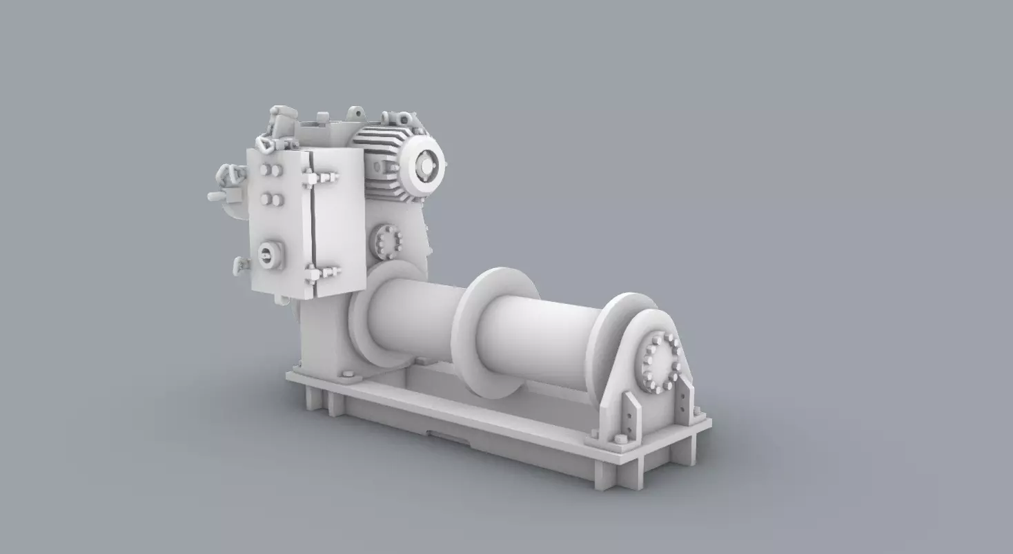 PM Hydraulic Winch 3D print model_0