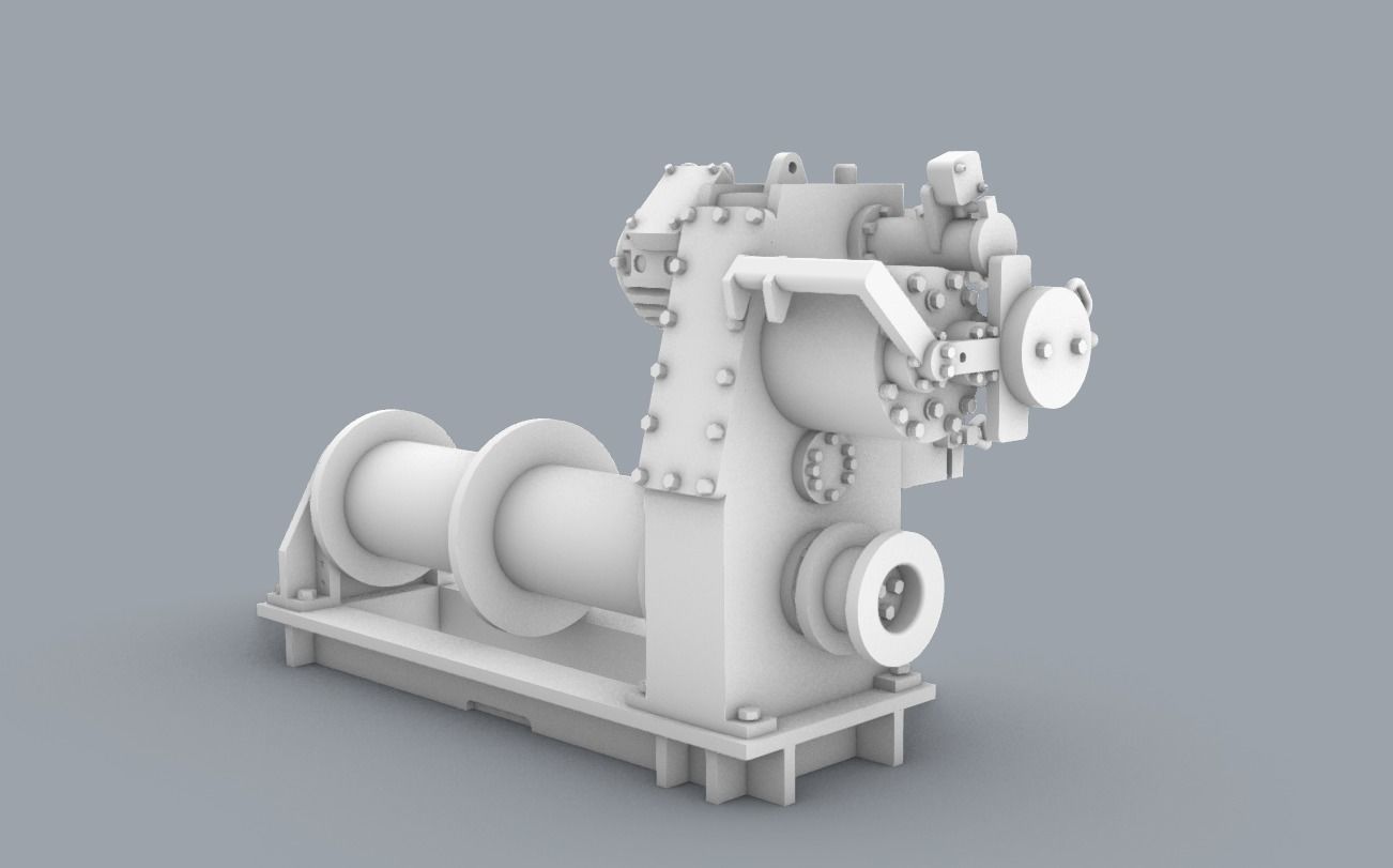 PM Hydraulic Winch 3D print model_2