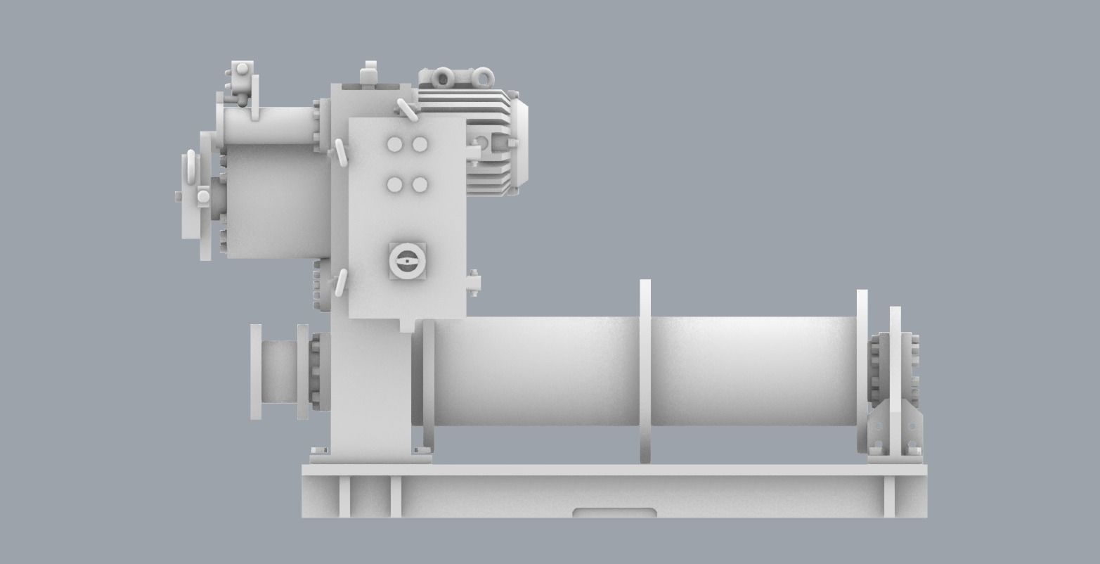 PM Hydraulic Winch 3D print model_19