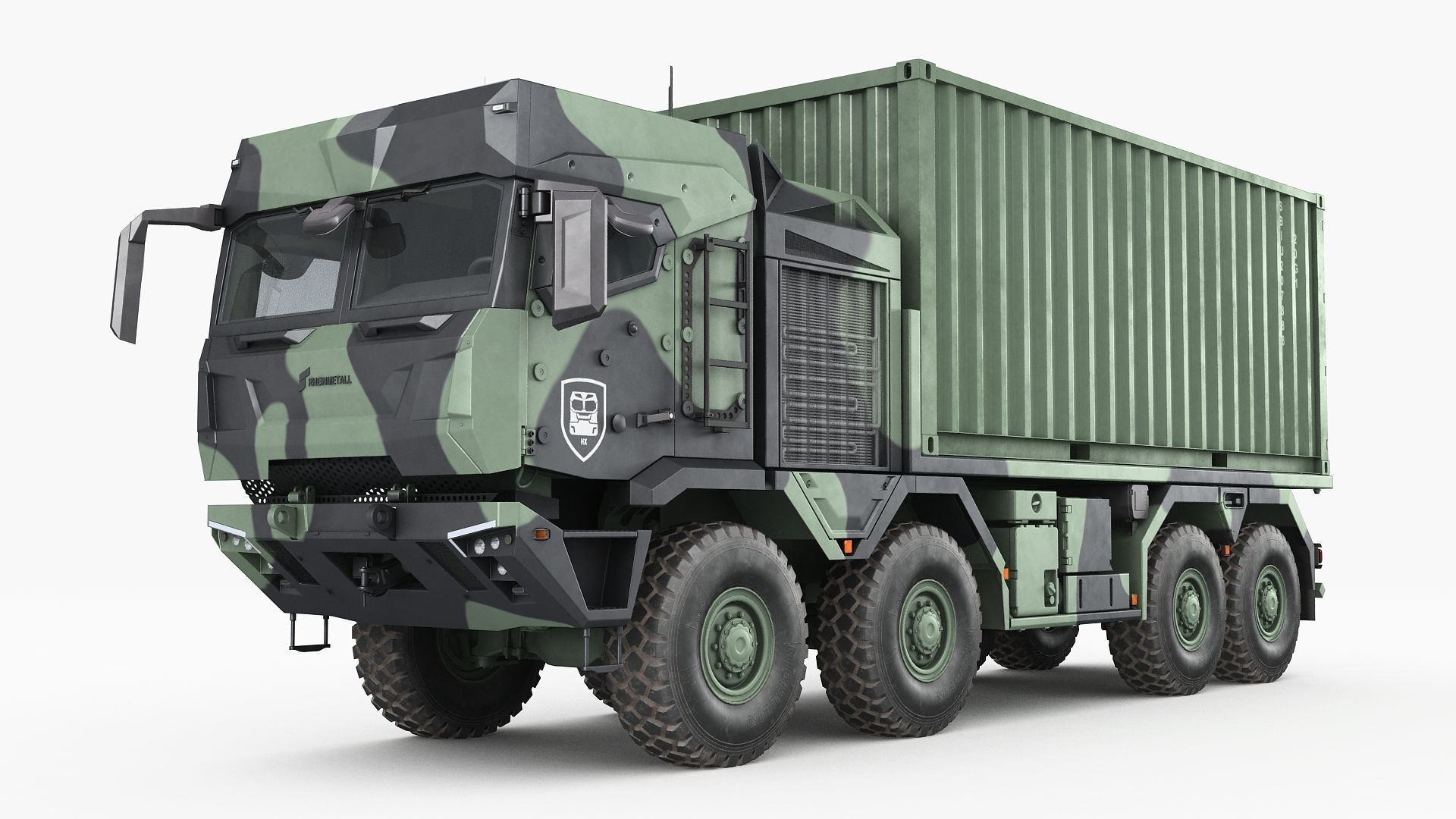 RMMV HX3 Container Truck 3D model_2
