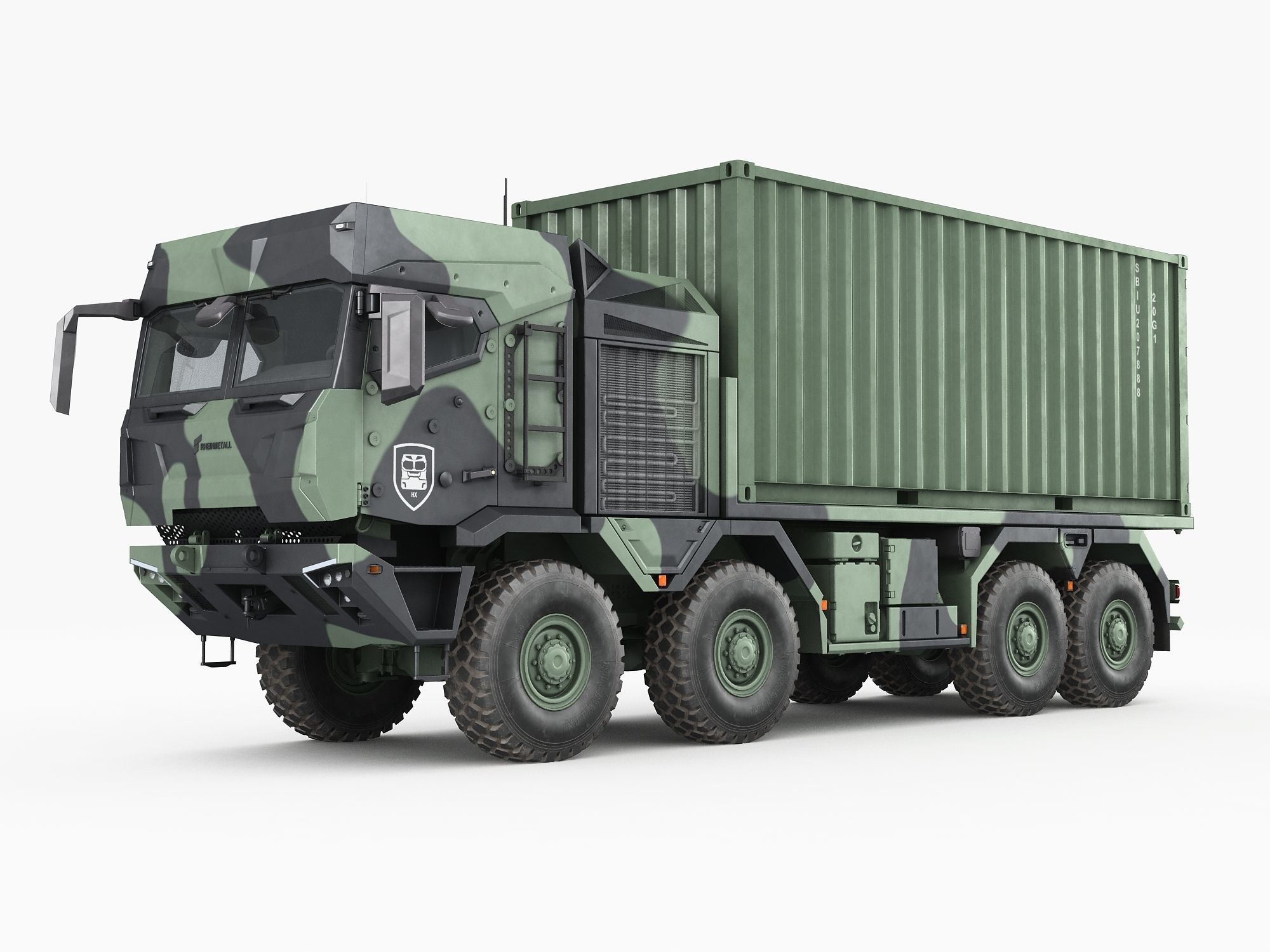 RMMV HX3 Container Truck 3D model_9