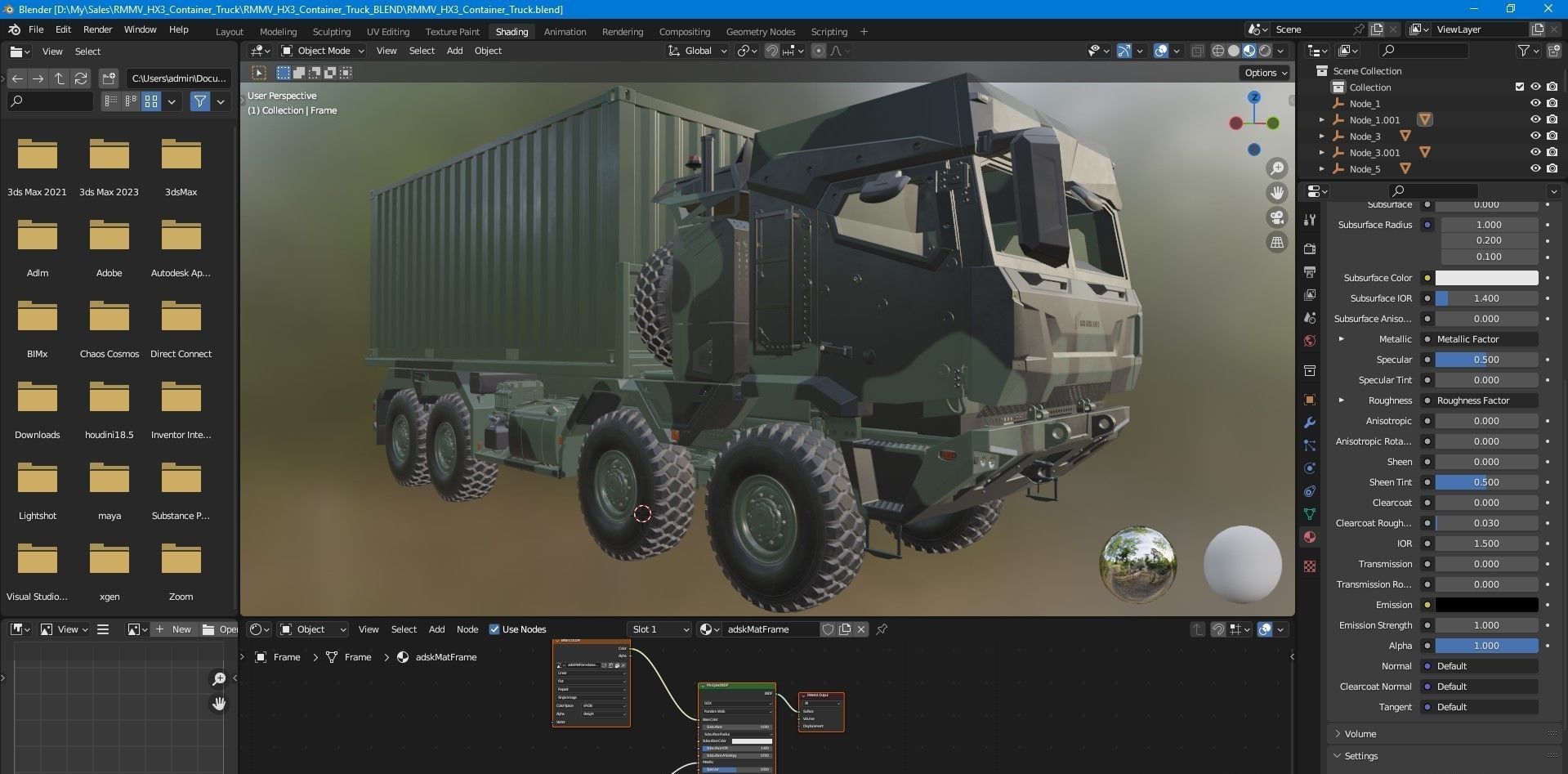 RMMV HX3 Container Truck 3D model_30