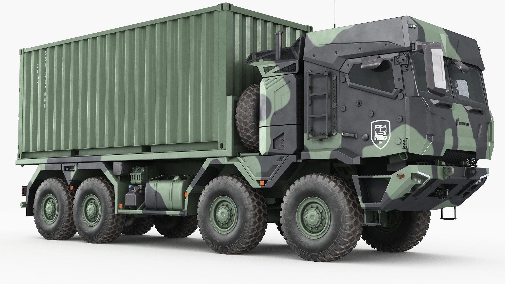 RMMV HX3 Container Truck 3D model_1