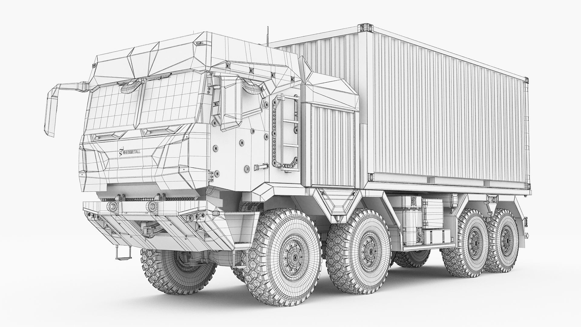 RMMV HX3 Container Truck 3D model_20