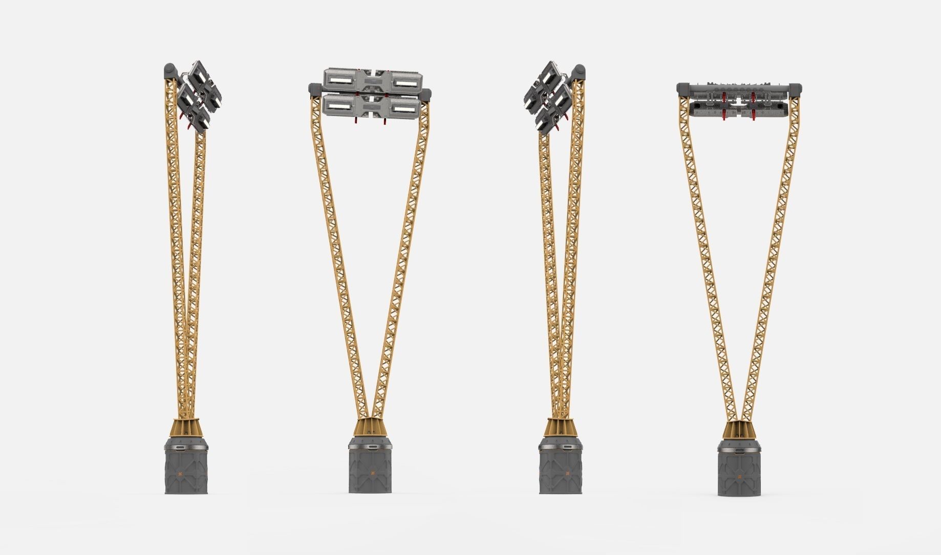 Sci fi Floodlight 12 3D model_15