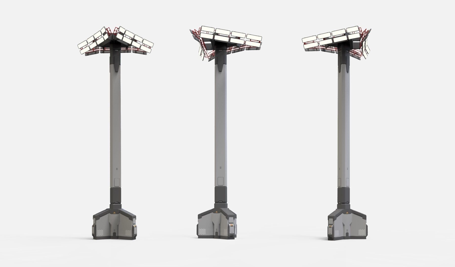 Sci fi Floodlight 12 3D model_23