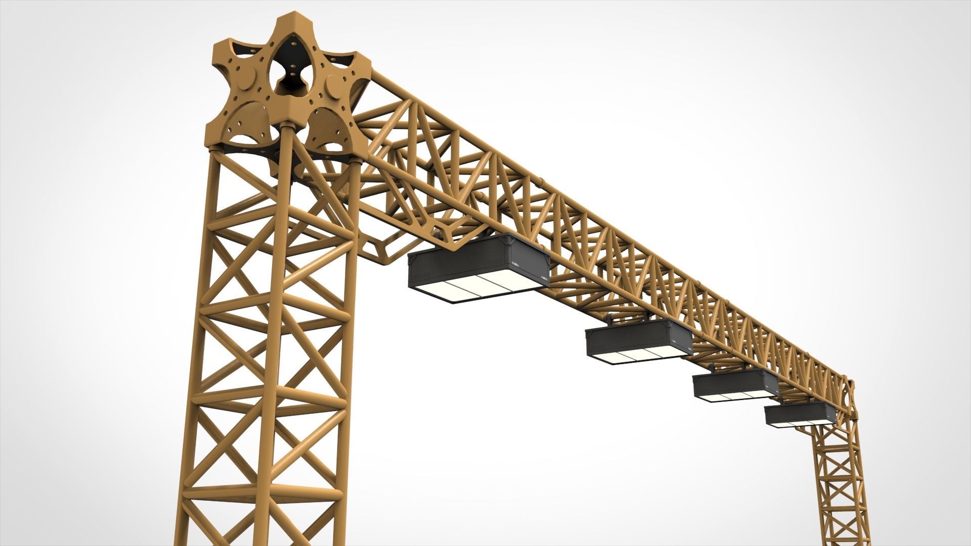 Sci fi Floodlight 12 3D model_35