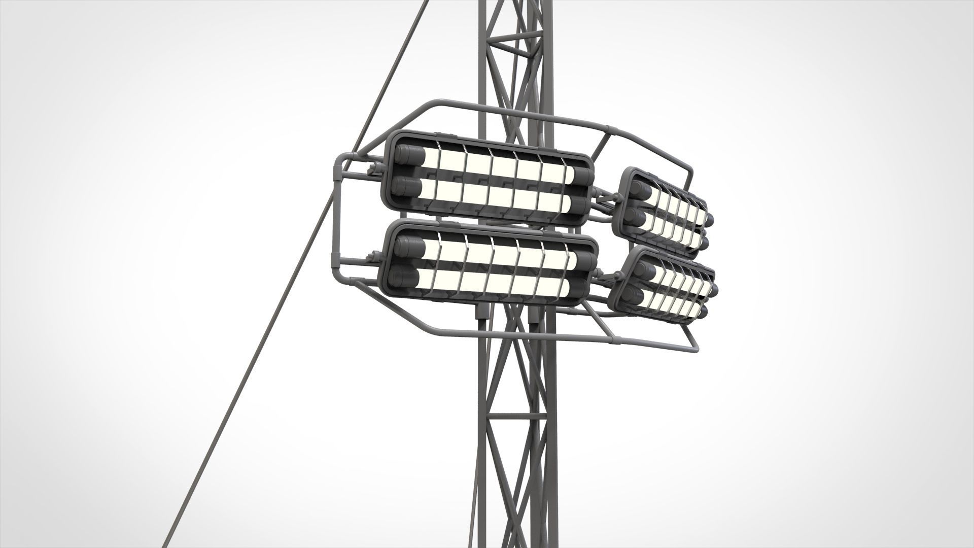 Sci fi Floodlight 12 3D model_40