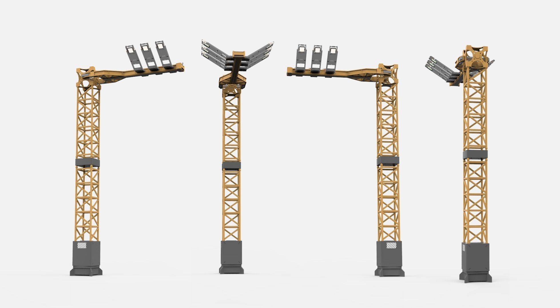 Sci fi Floodlight 12 3D model_30