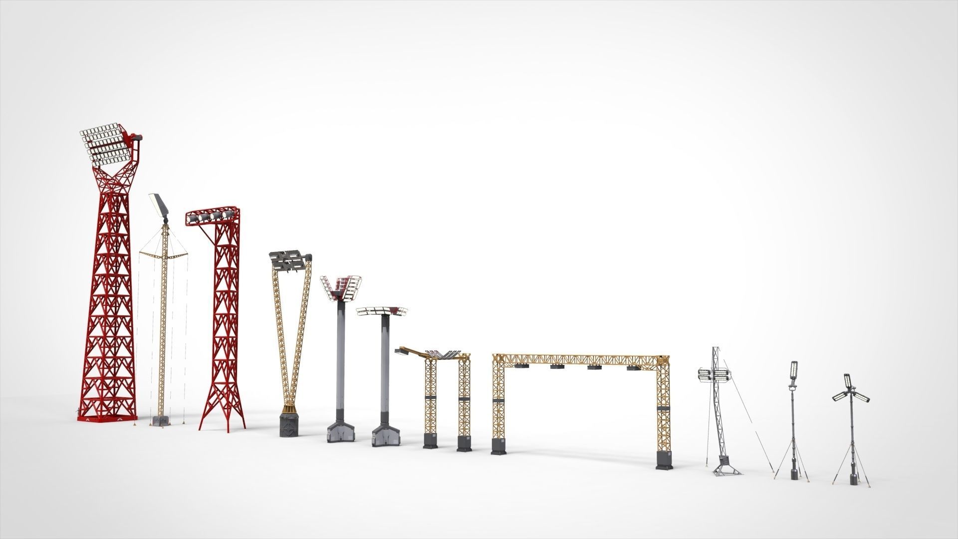 Sci fi Floodlight 12 3D model_2